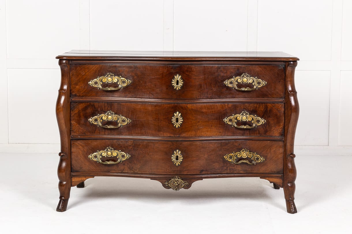 18th Century French Mazarine Walnut Commode