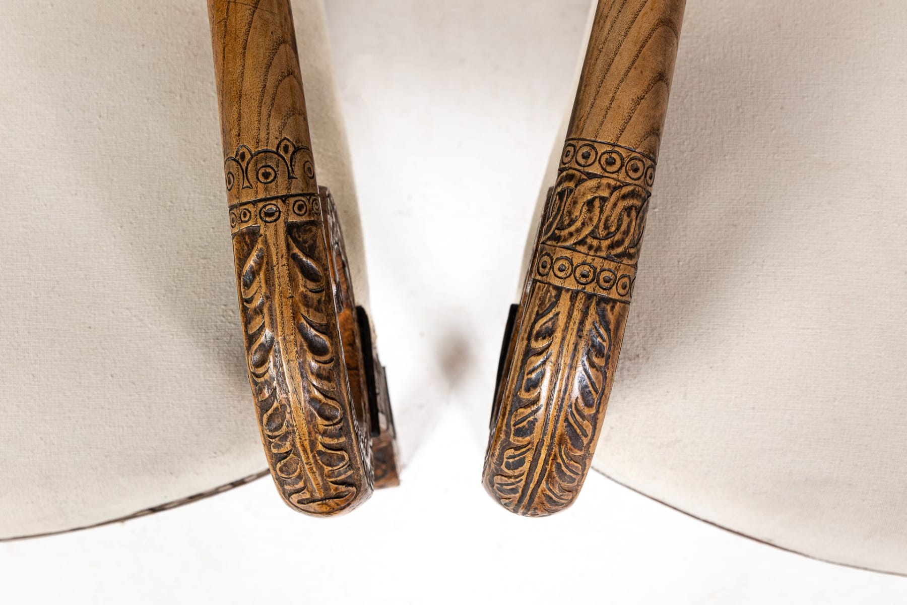 Matched Pair of 19th Century French Carved Wood Chairs