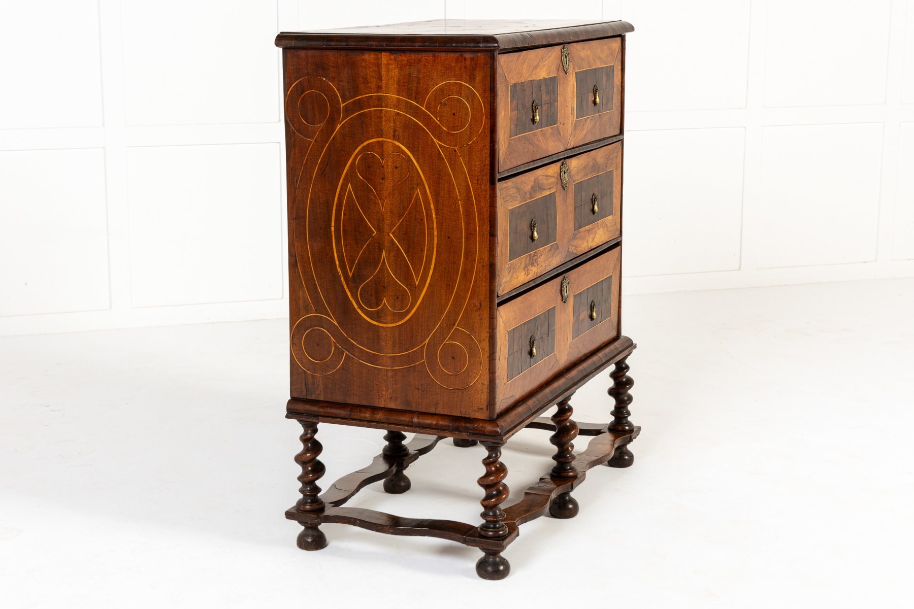 Late 17th/Early 18th Century English Walnut Chest on Stand