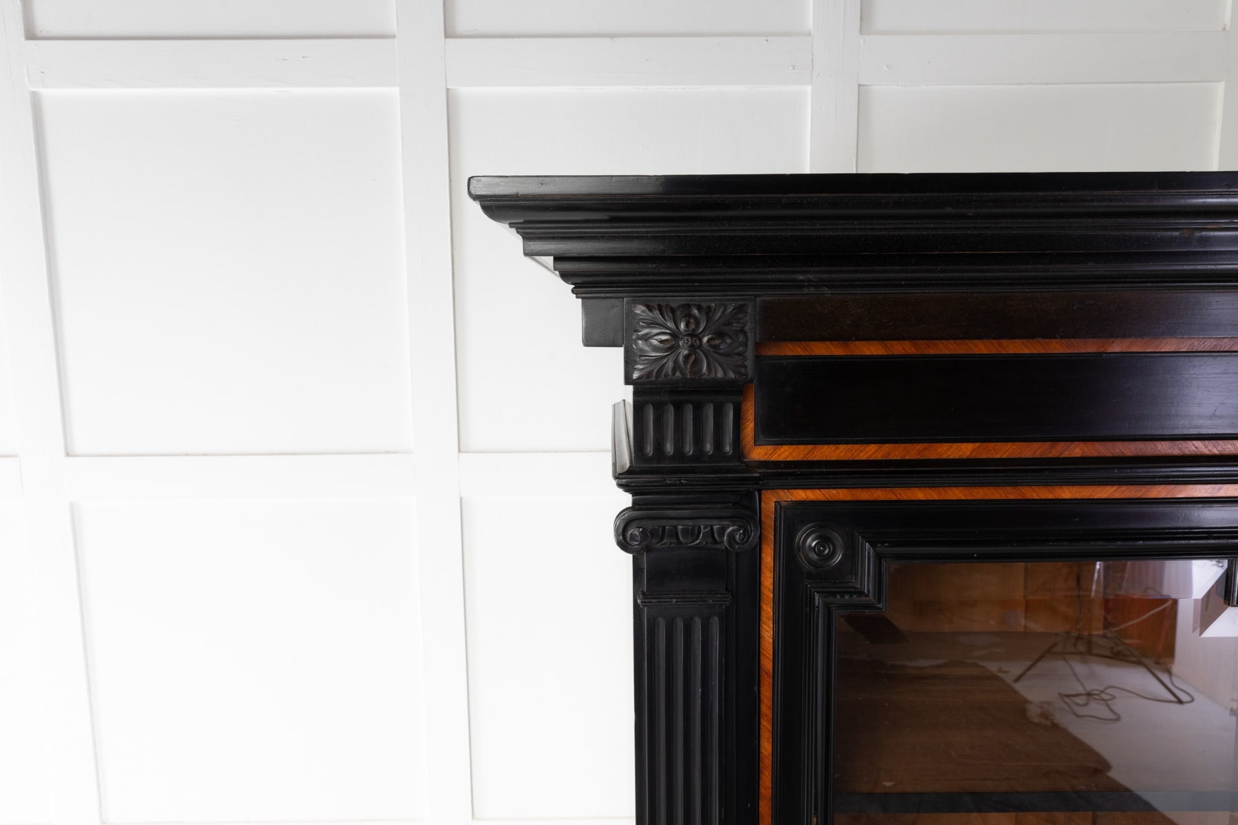 19th Century French Ebony and Ebonised Bookcase