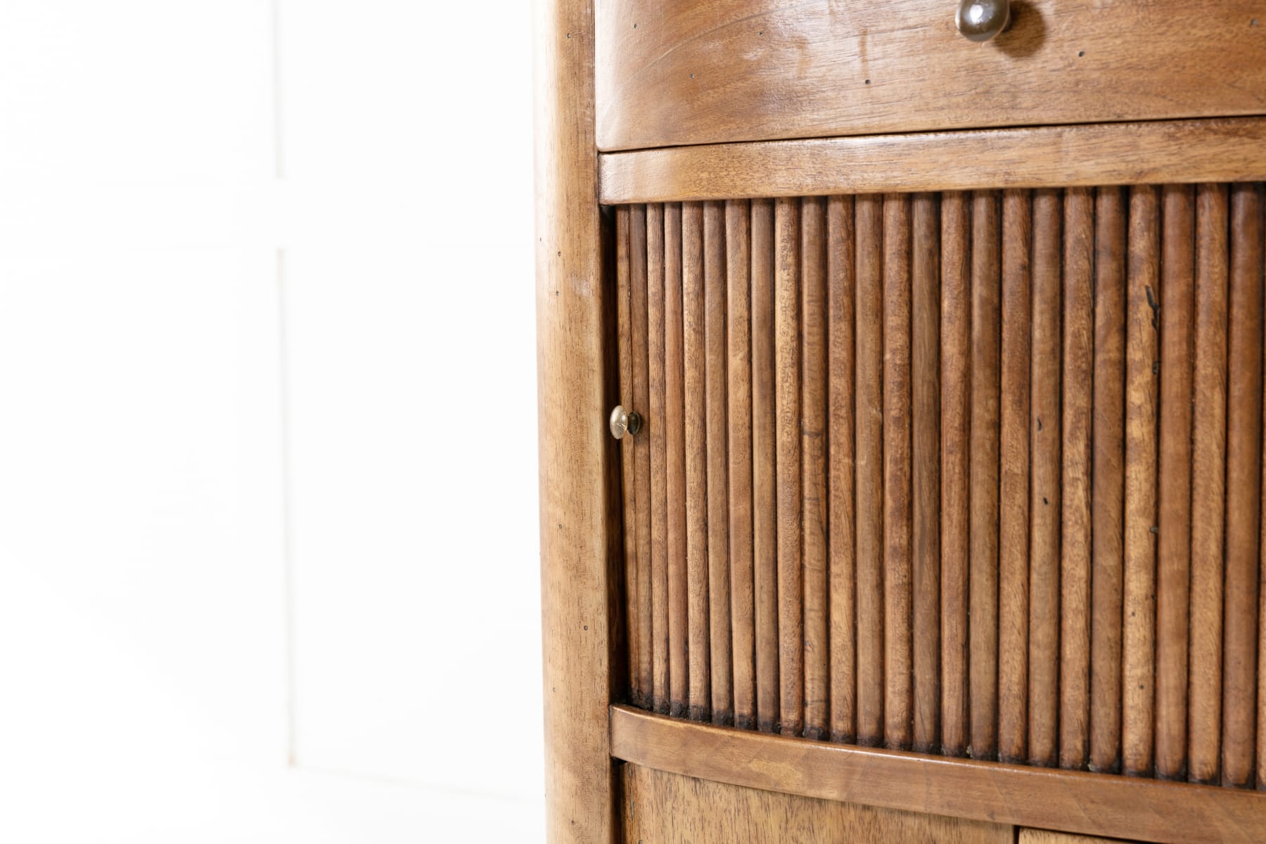 SOLD, Pair of Italian Walnut Nightstand Cabinets