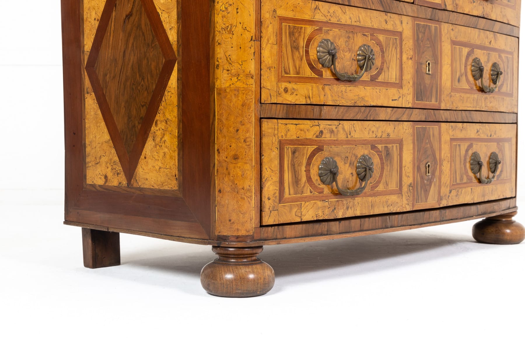 18th Century French Walnut and Ash Commode
