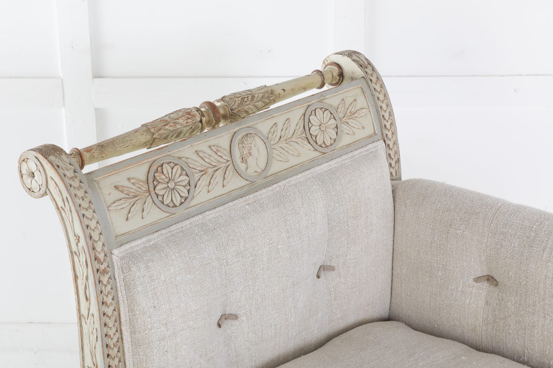 SOLD, 19th Century French Carved Wood Day Bed