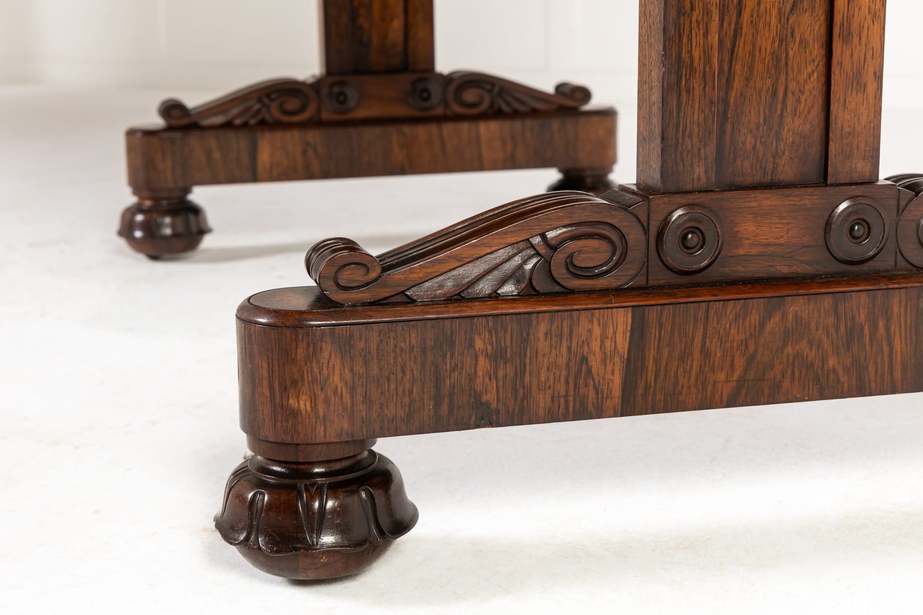 19th Century English Regency Rosewood Library Table