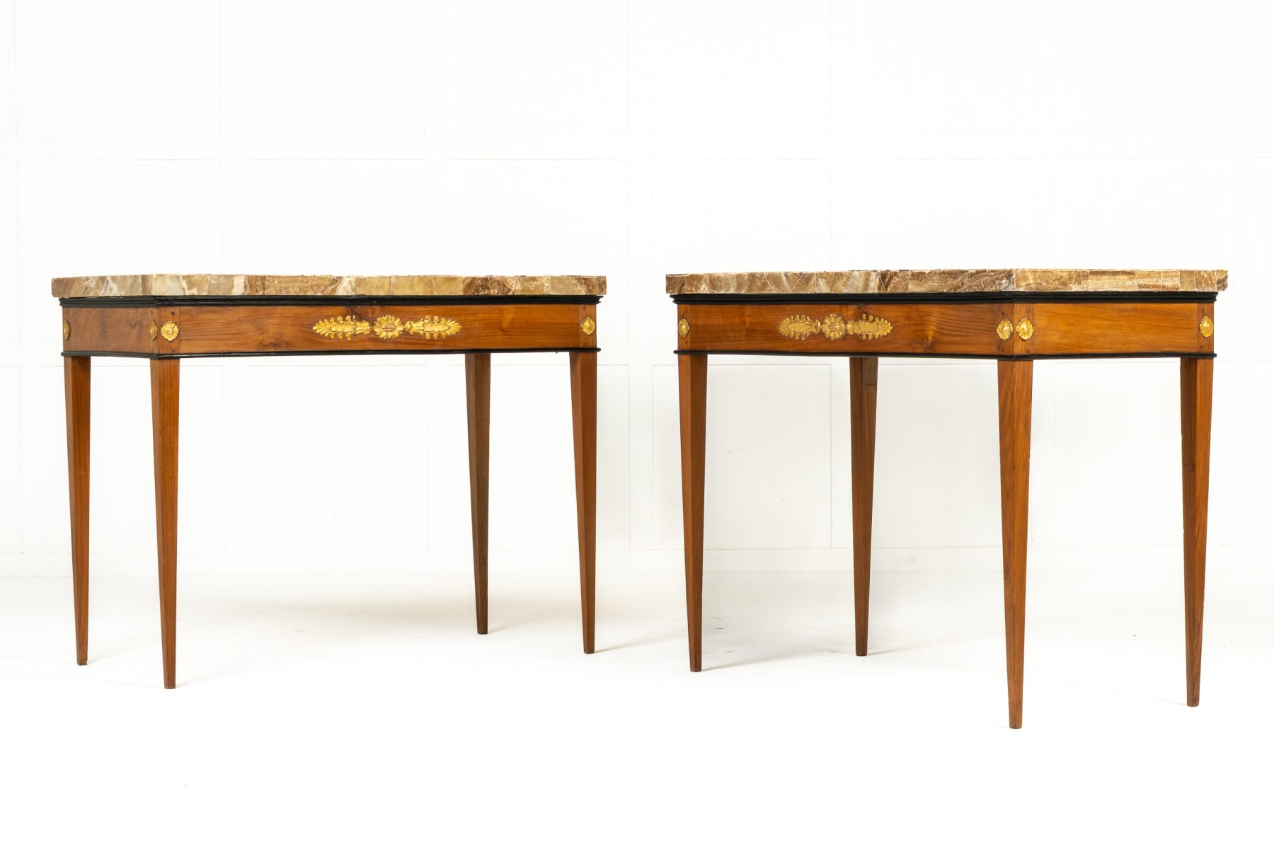 Pair of 18th Century Italian Cherrywood Consoles
