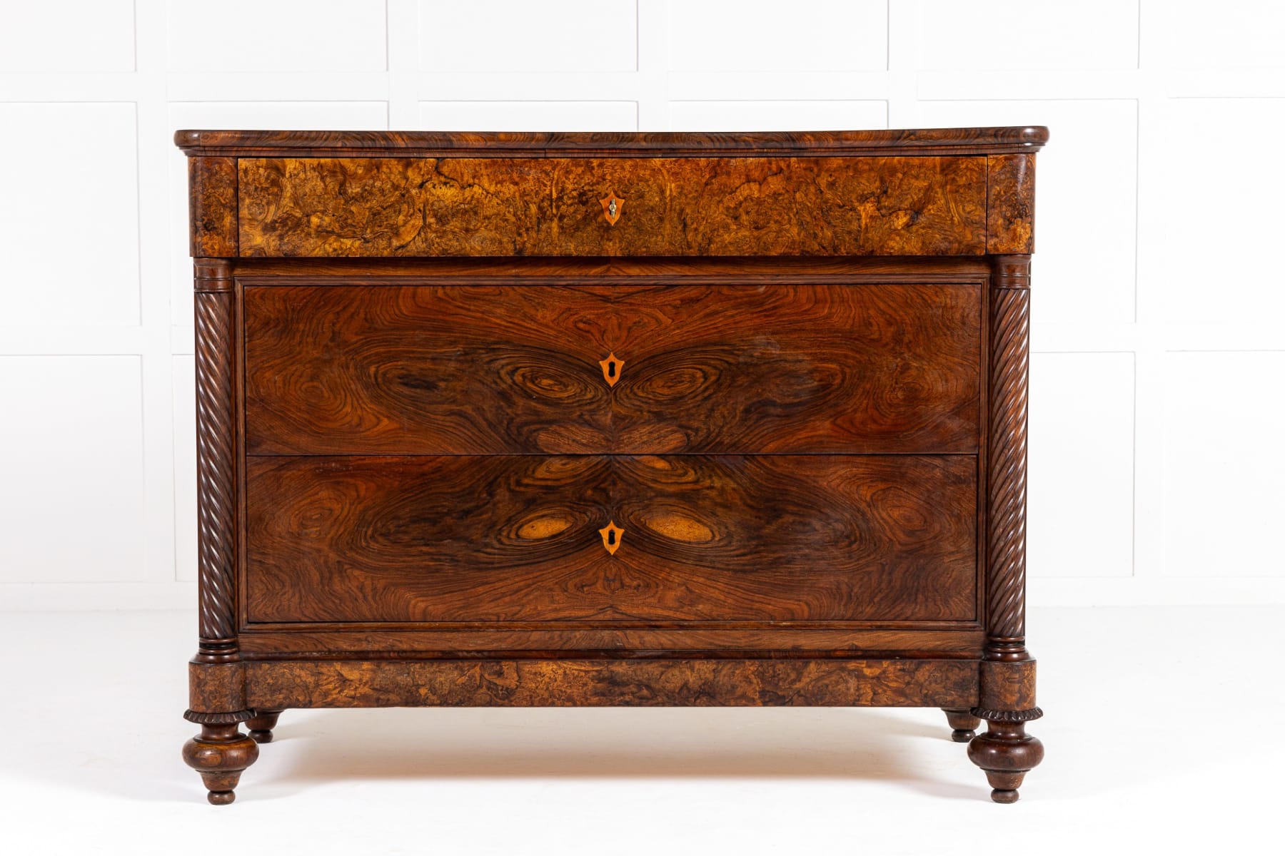 Pair of 19th Century Italian Walnut Commodes
