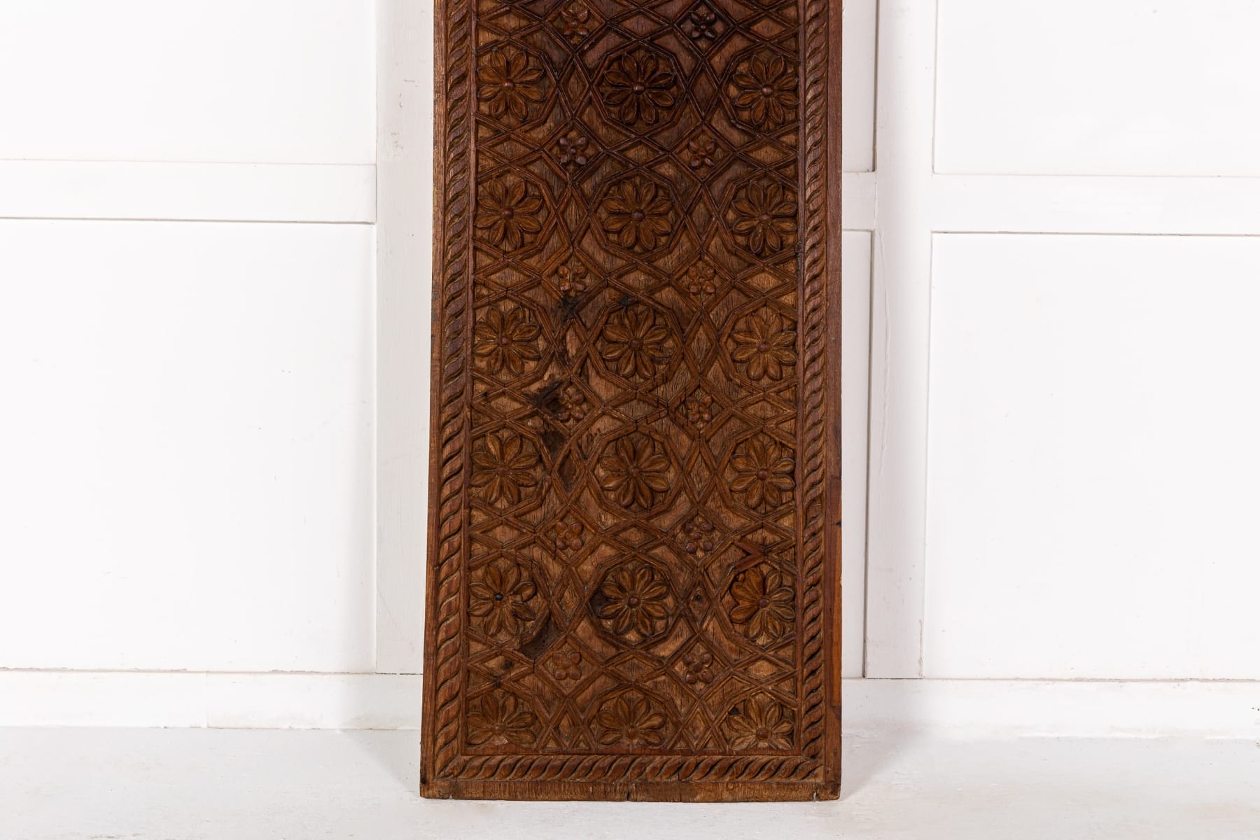 Large 19th Century Syrian Carved Hardwood Panel