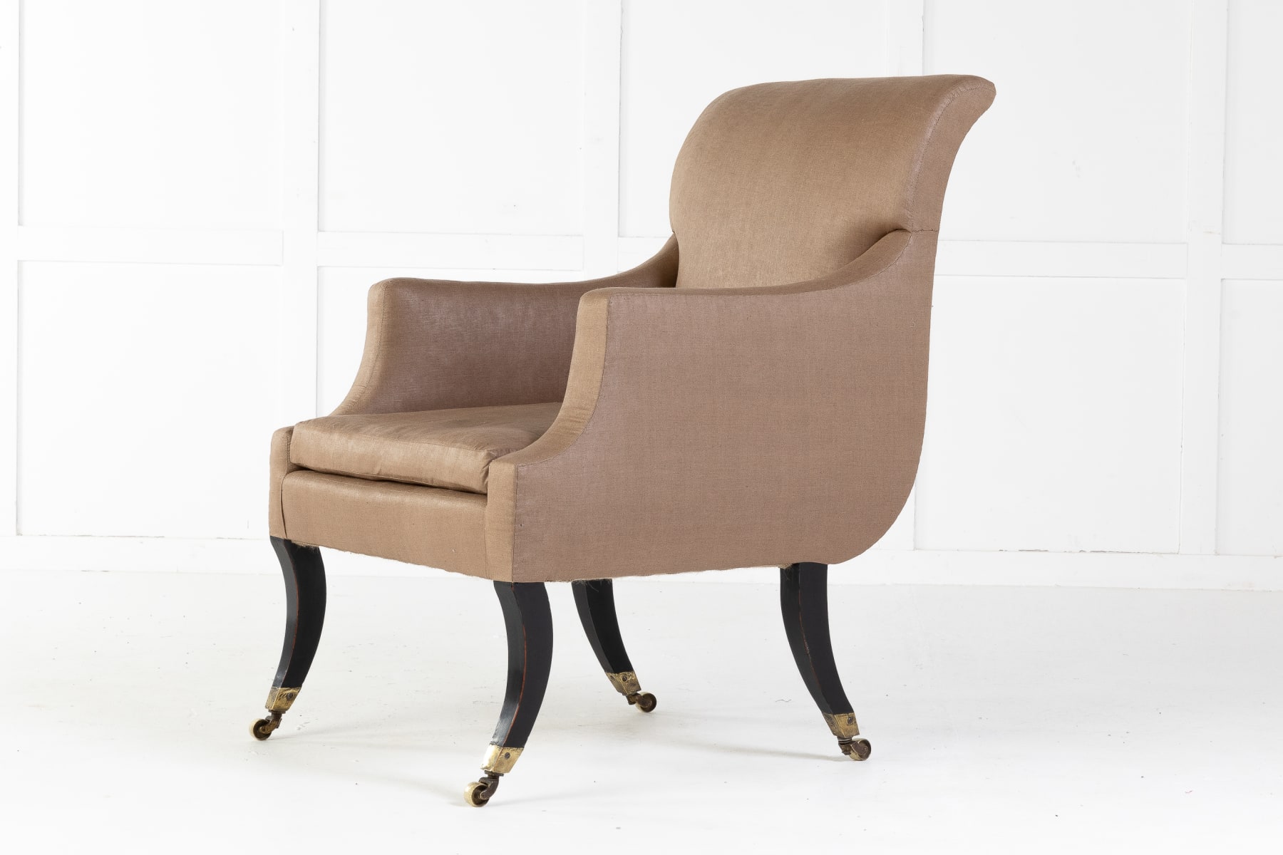 SOLD, Regency Sabre Leg Library Chair