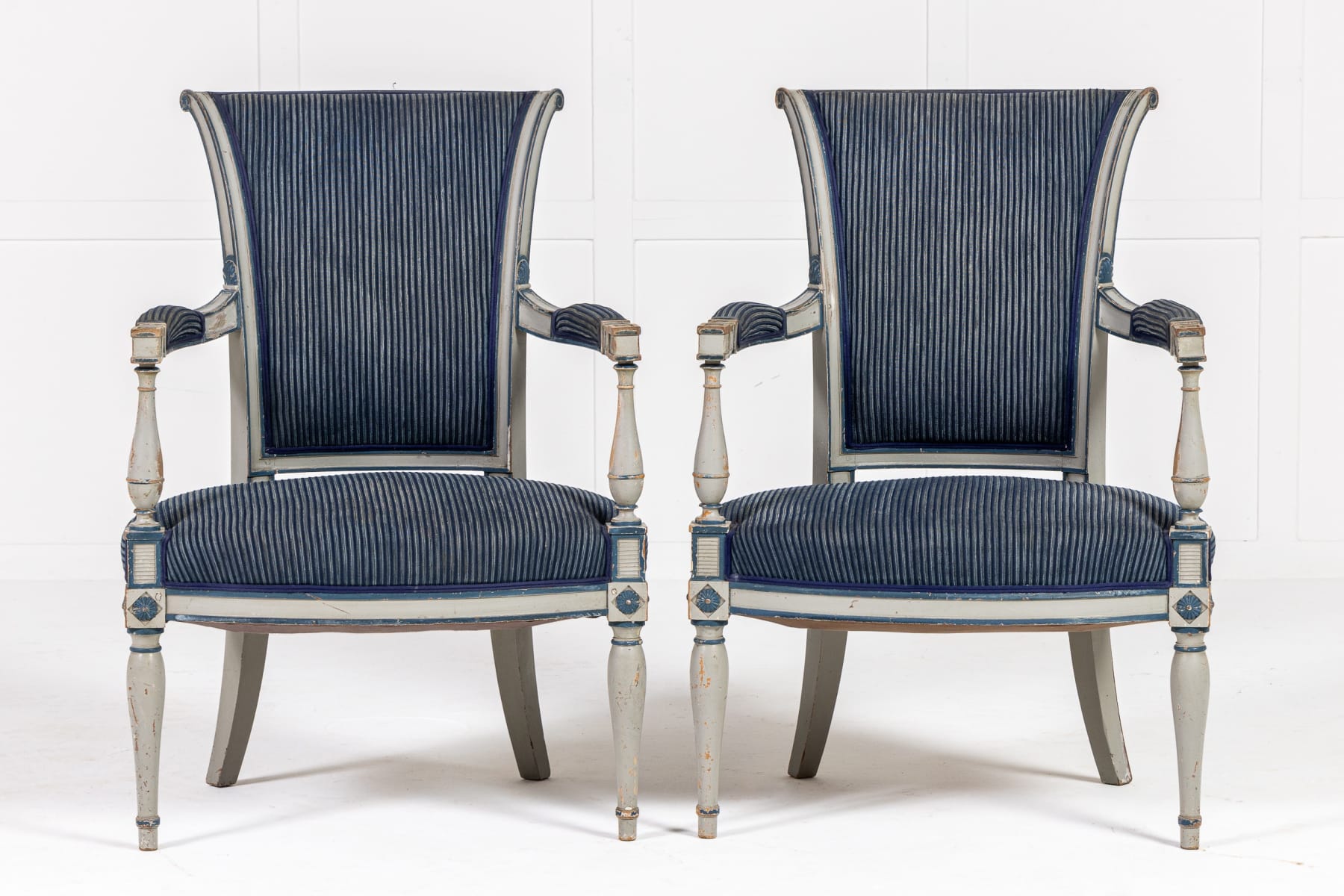 Pair of 19th Century French Painted Armchairs