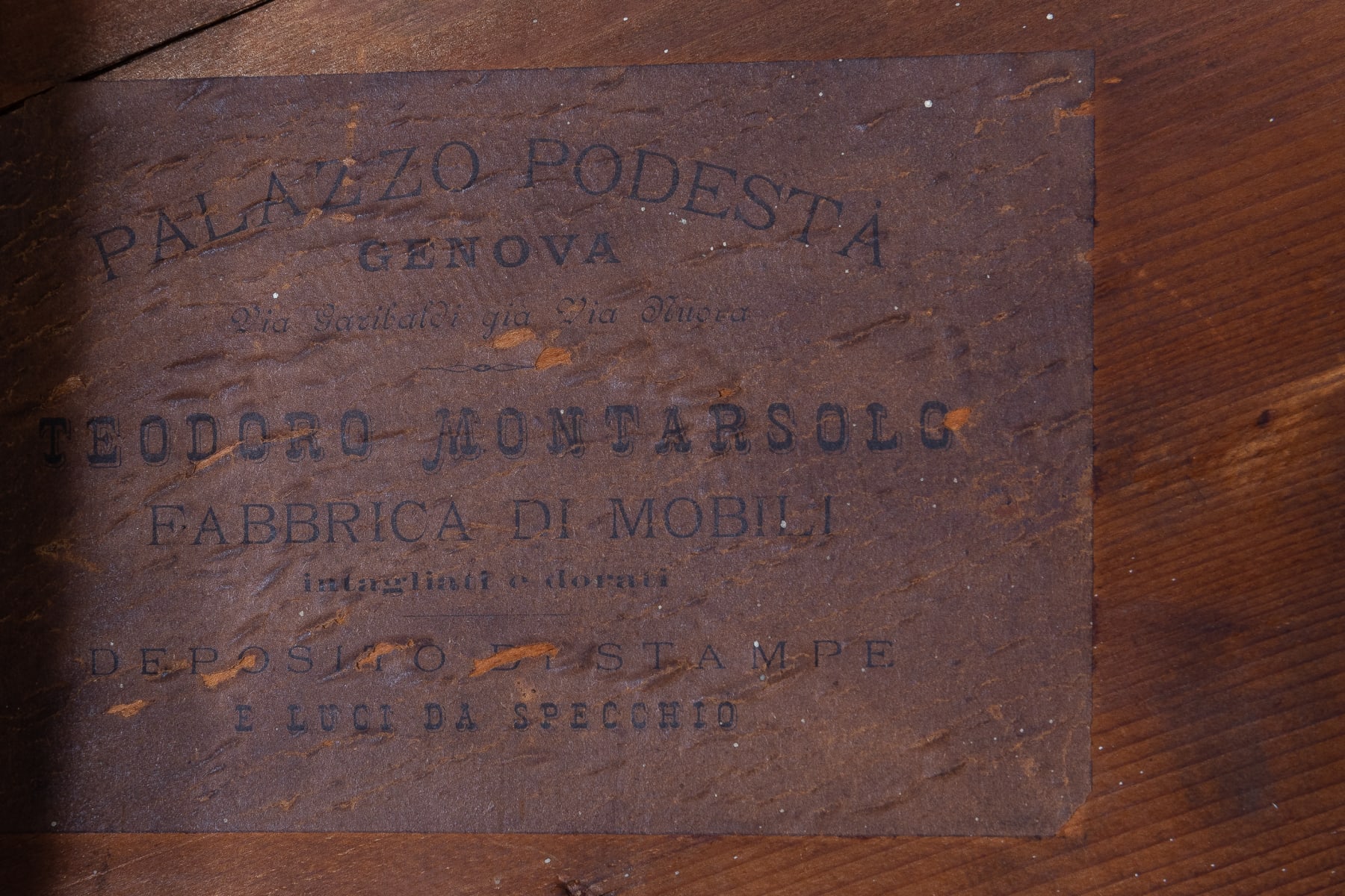 18th Century Italian Gilt Mirror made by Theodoro Montarsolo