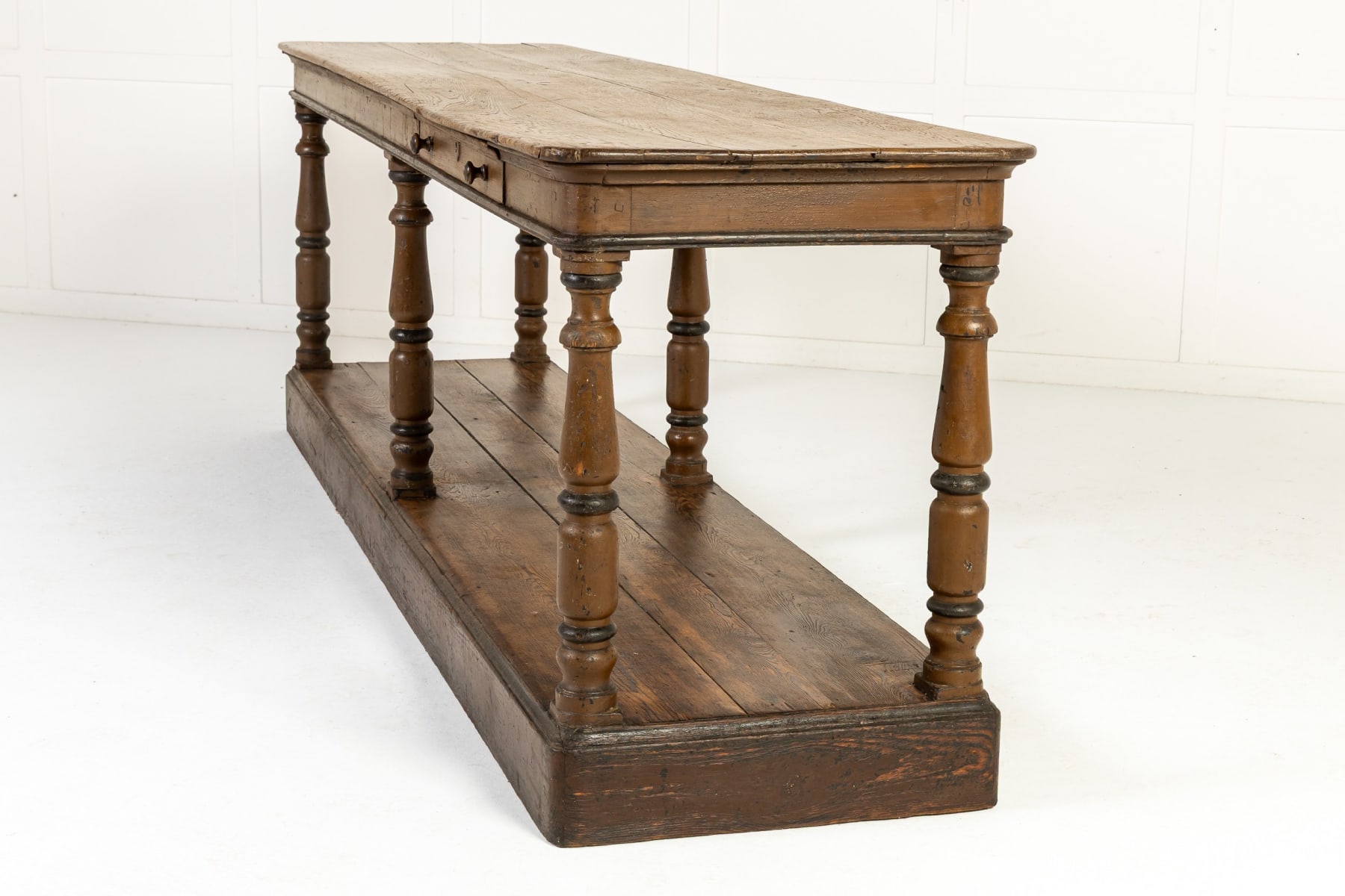 19th Century Rustic French Oak Drapers Table