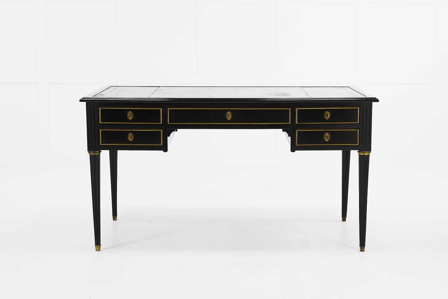SOLD, Mid 20th Century French Ebonised Bureau Plat