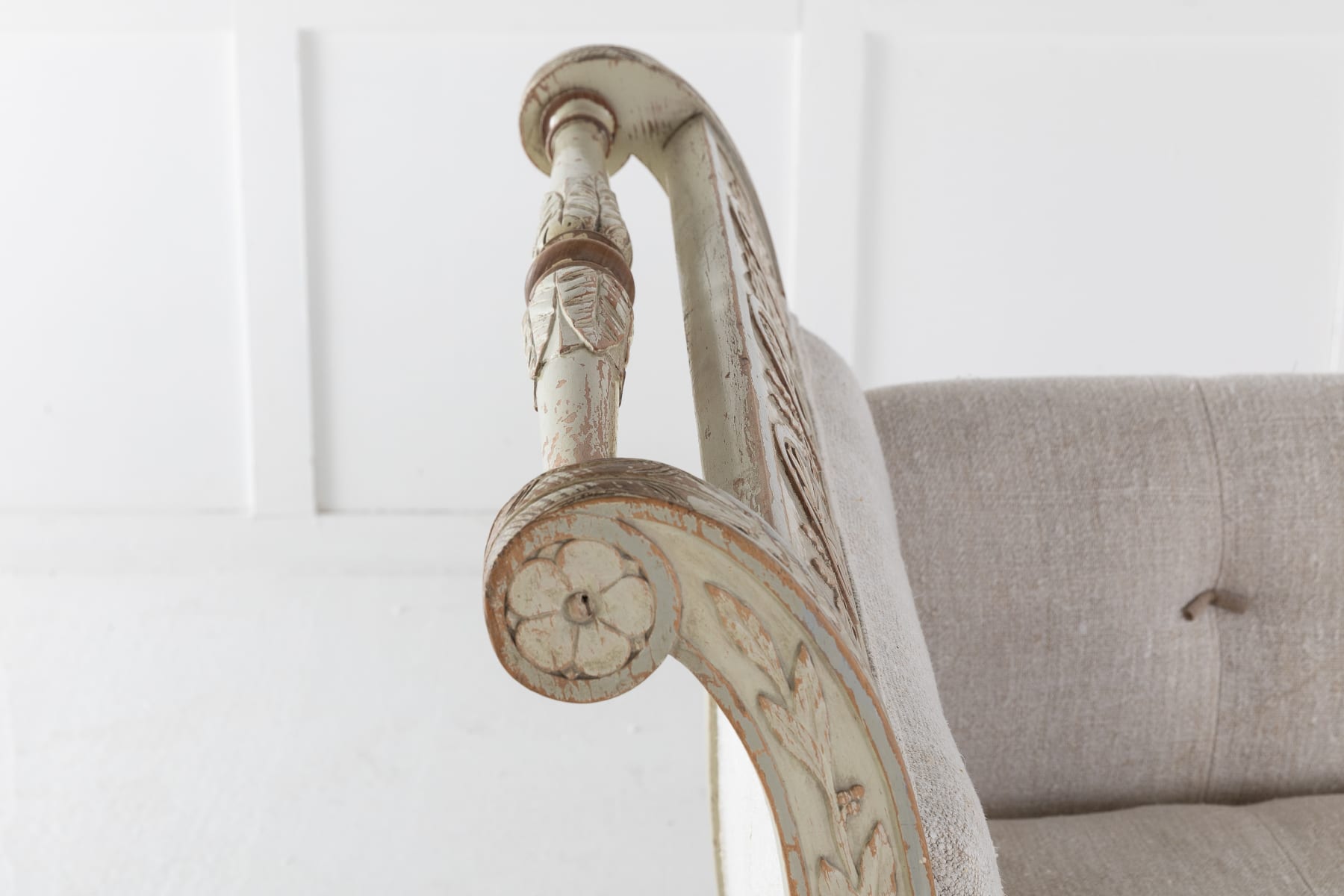 SOLD, 19th Century French Carved Wood Day Bed