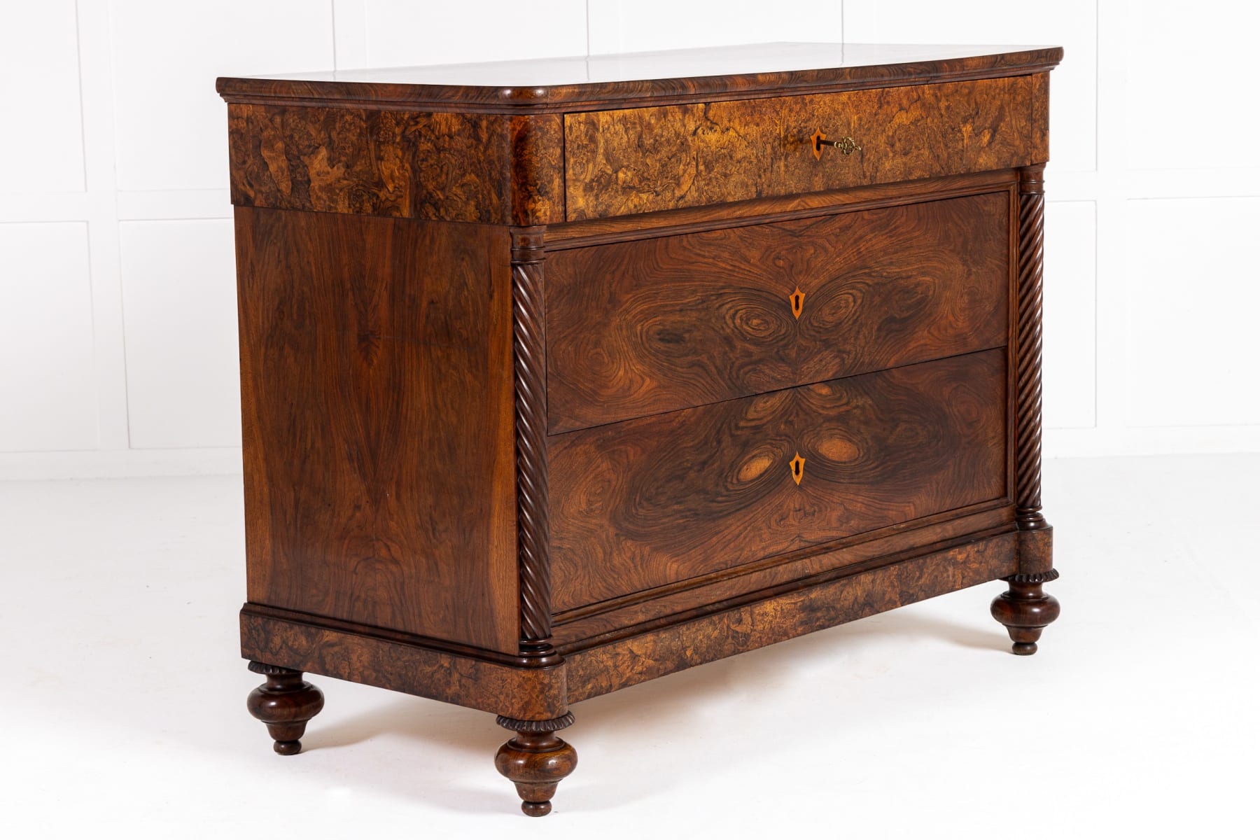 Pair of 19th Century Italian Walnut Commodes