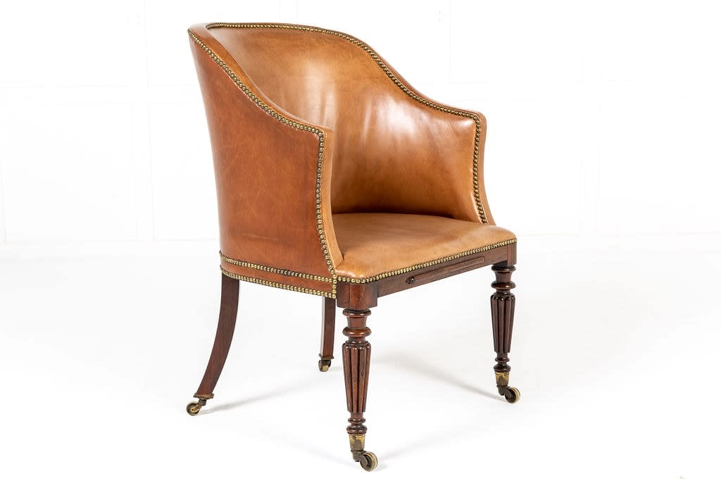 Pair of 19th Century English Library Chairs