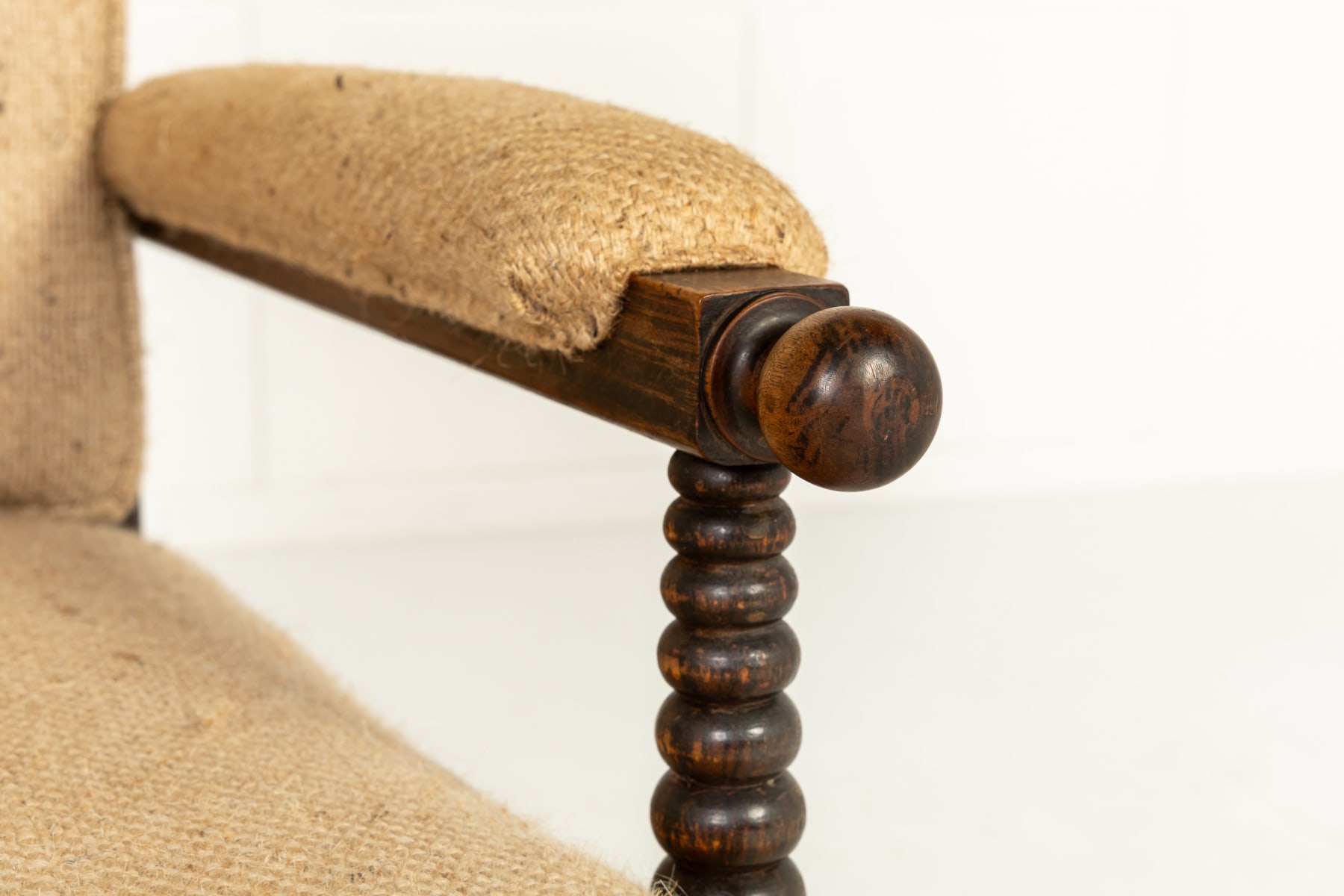 Large 19th Century English Bobbin Chair