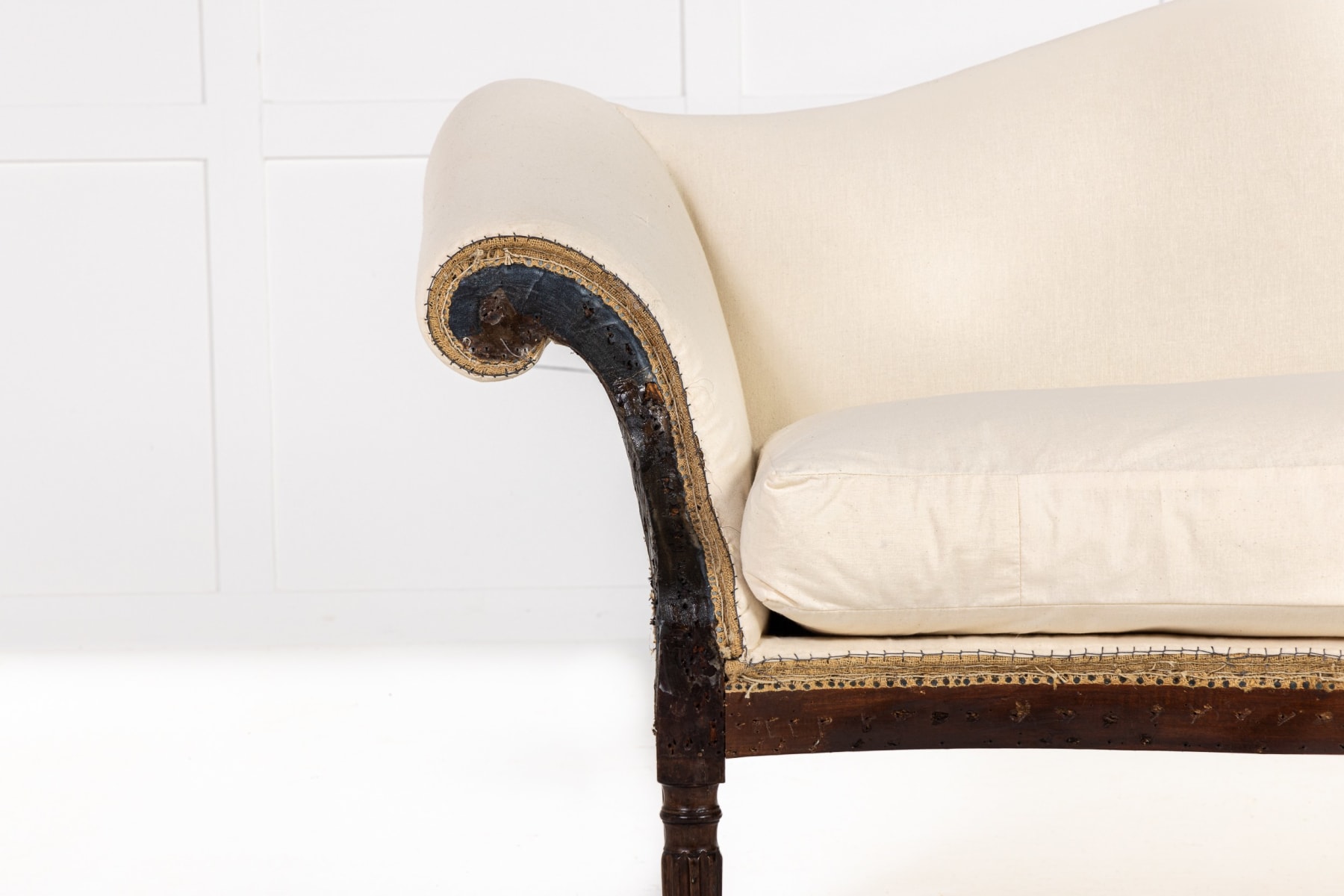 Small Late 18th Century English George III Mahogany Sofa