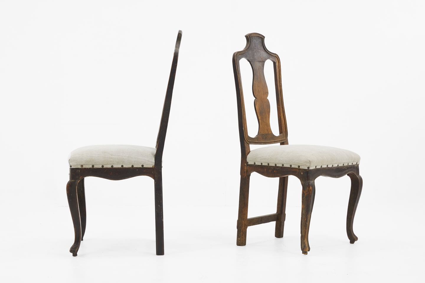 Pair of Early 18th Century Italian Walnut Side Chairs