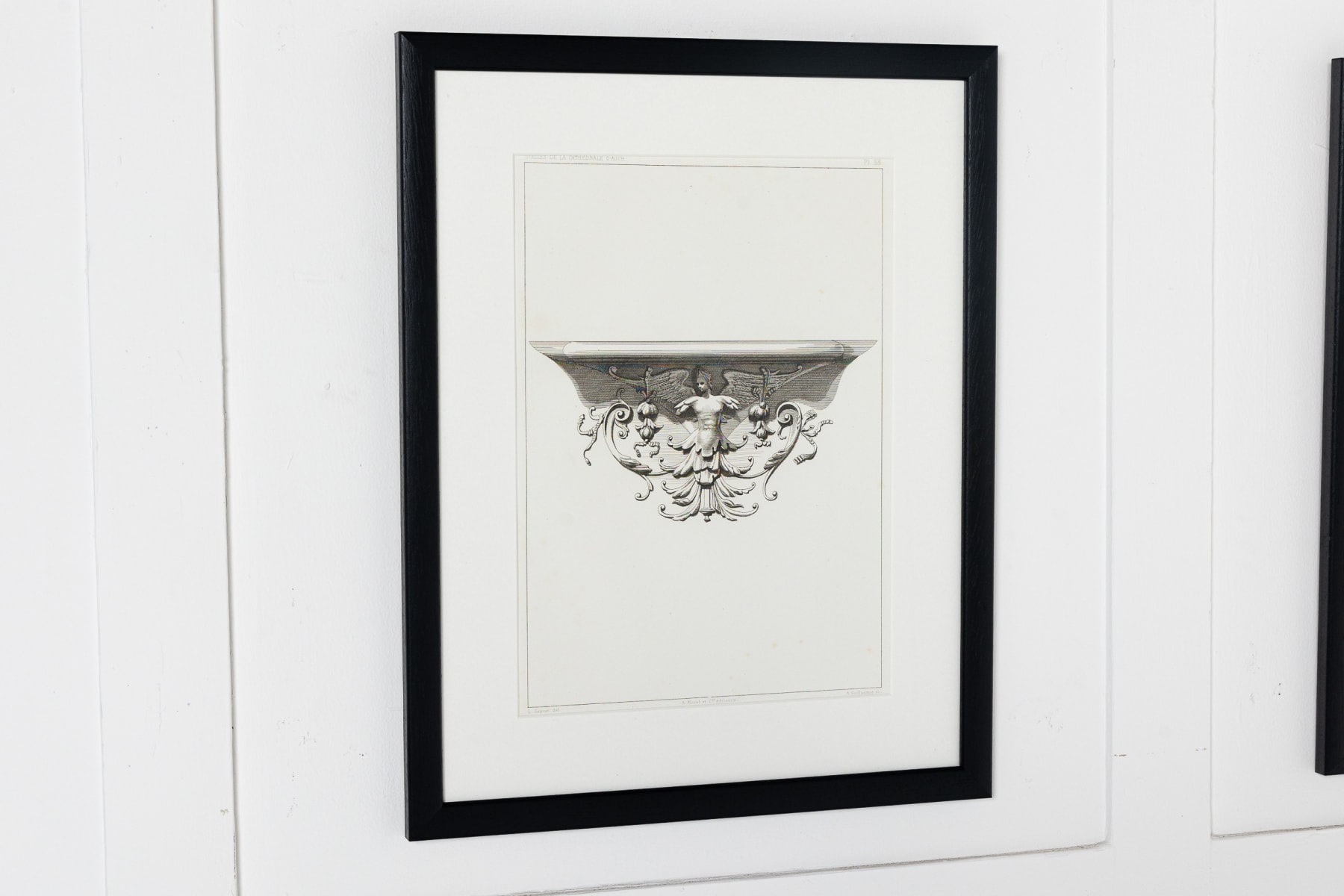 Set of Six 19th Century Framed Engravings of Cathedral d'Auch - France