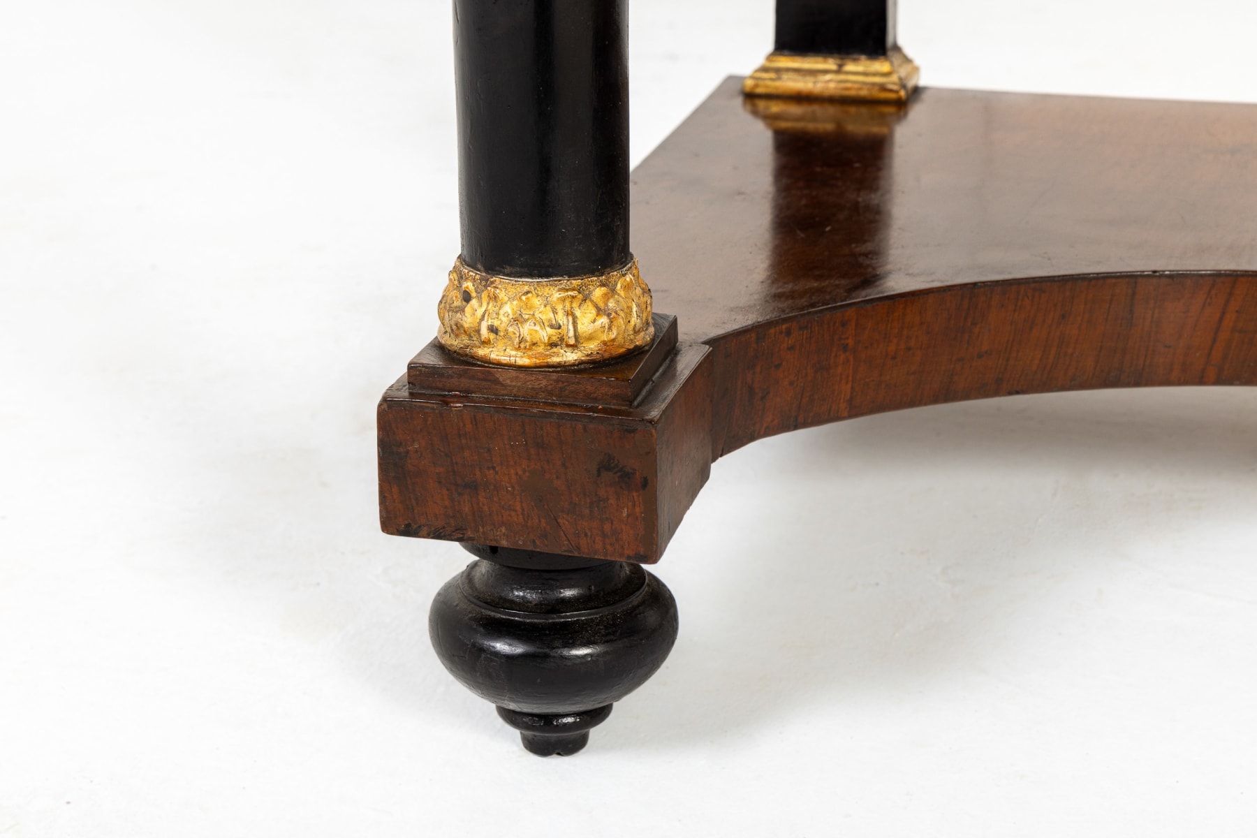 Large Early 19th Century Italian Walnut Console Table