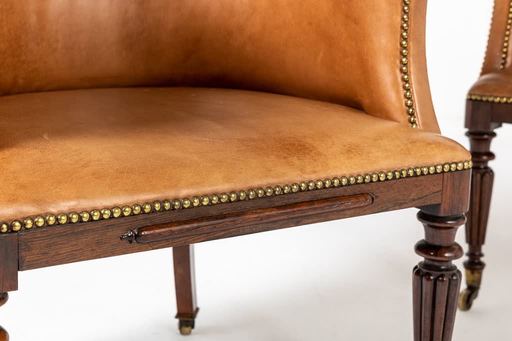 Pair of 19th Century English Library Chairs