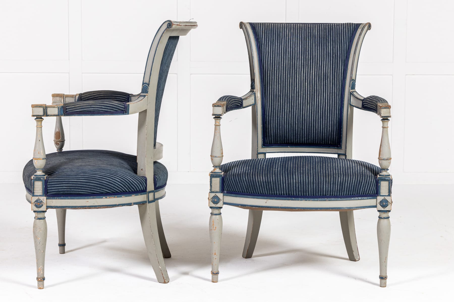 Pair of 19th Century French Painted Armchairs