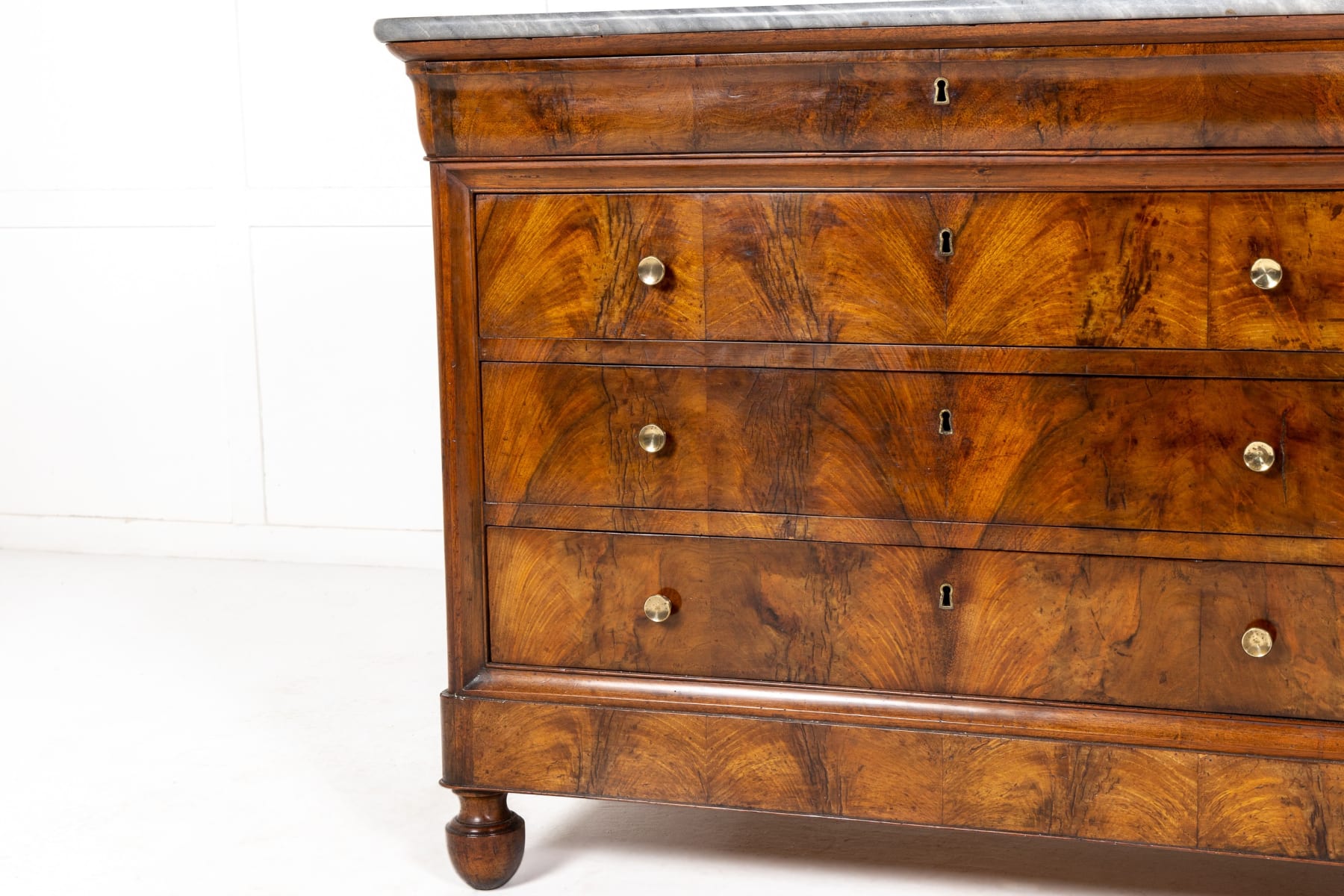 Pair of Early 19th Century Italian Walnut Commodes