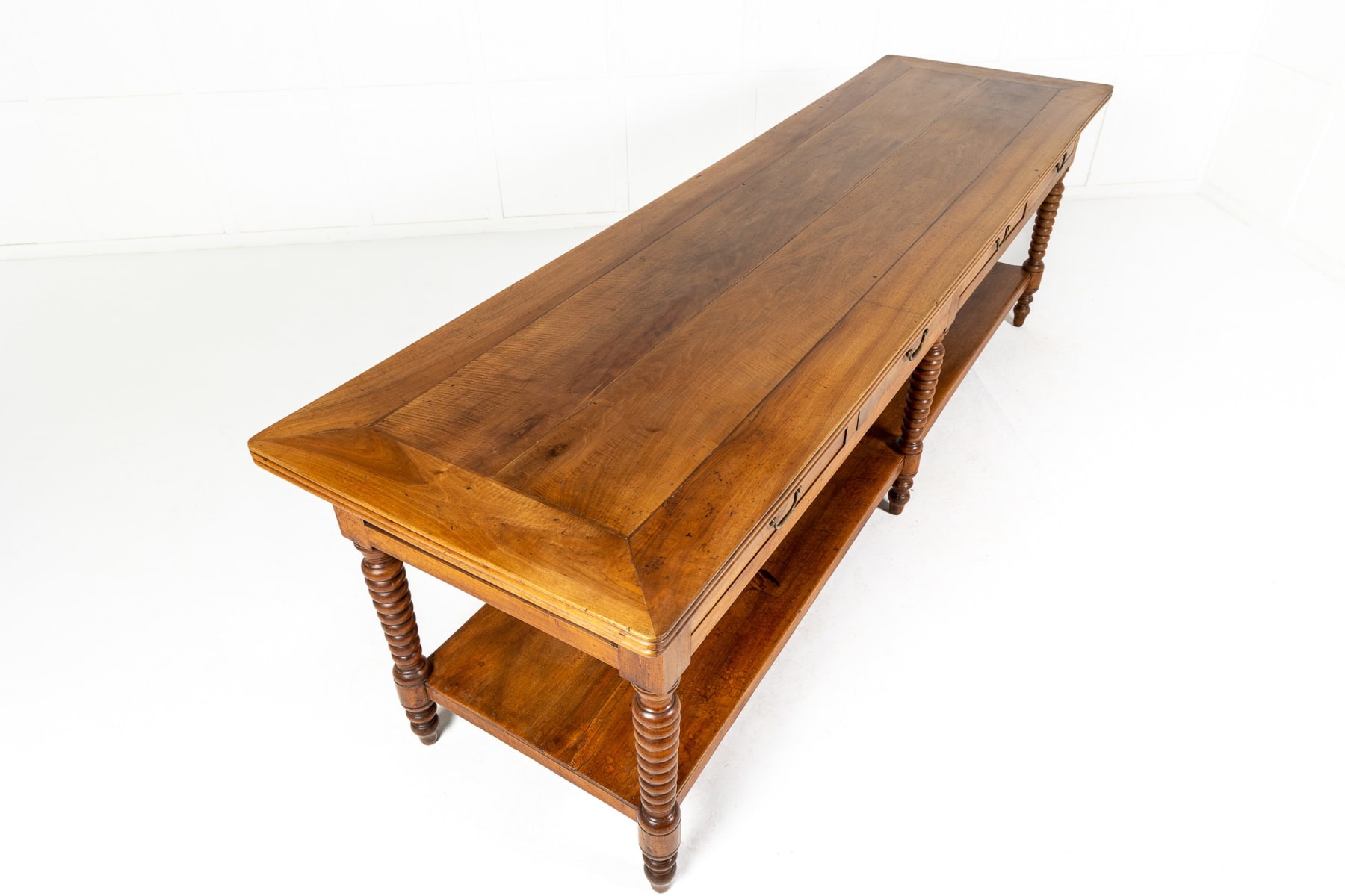Large 19th Century French Walnut Drapers Table