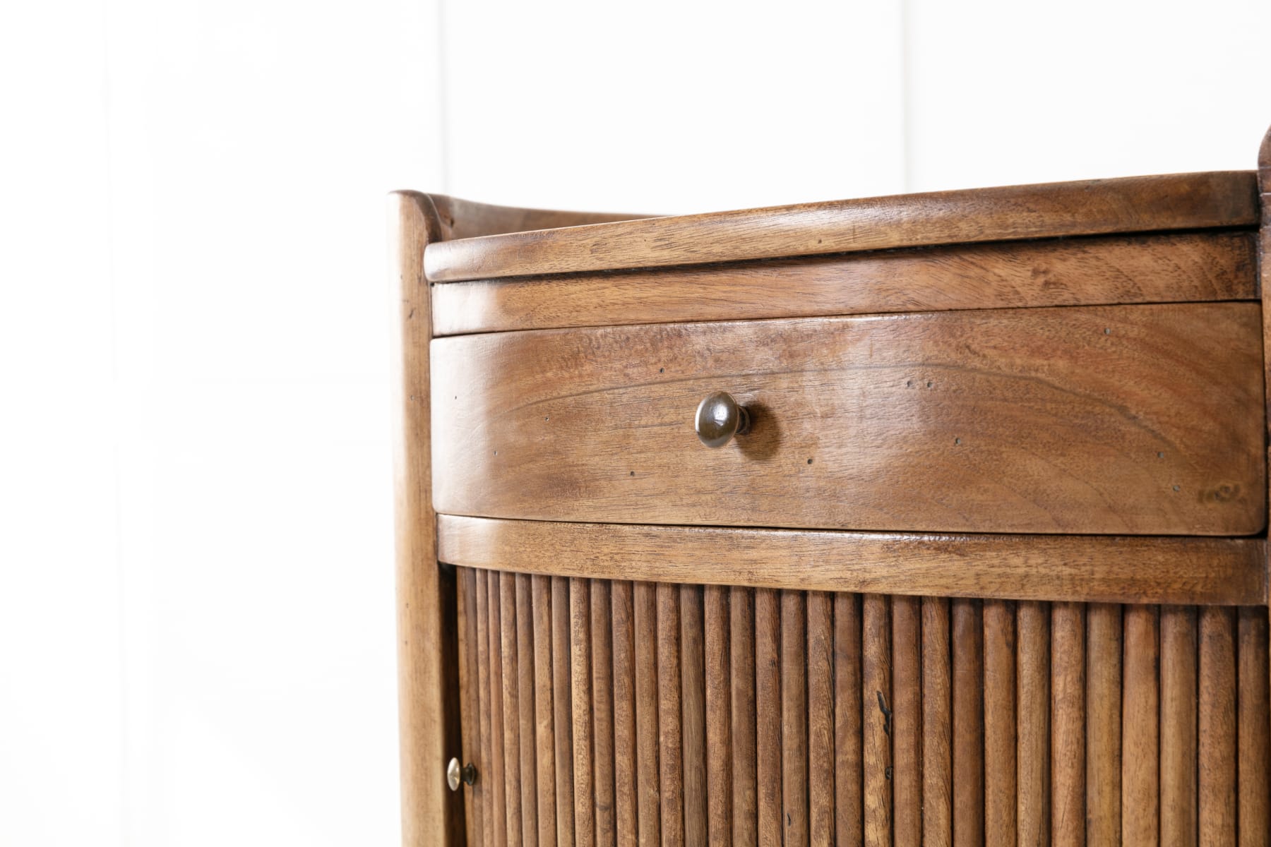 SOLD, Pair of Italian Walnut Nightstand Cabinets