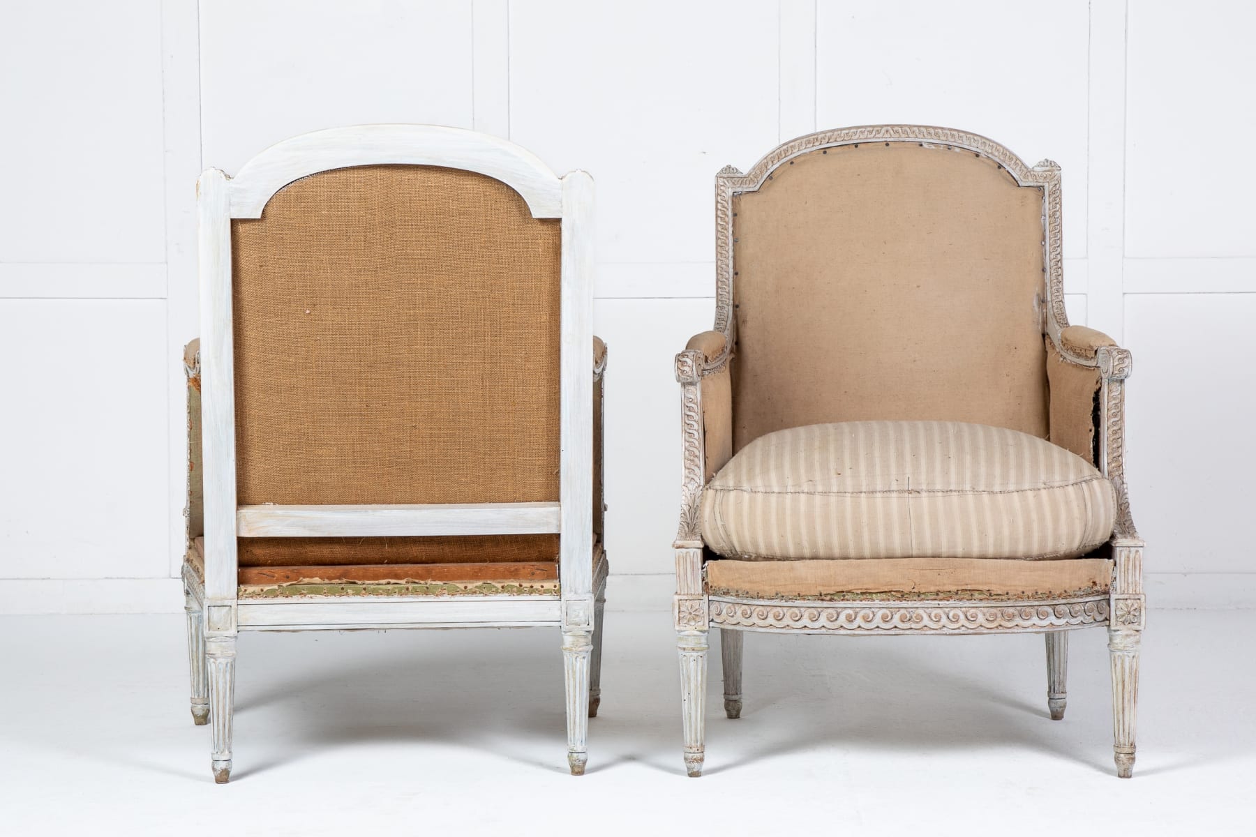 Pair of 1950s French Painted Armchairs