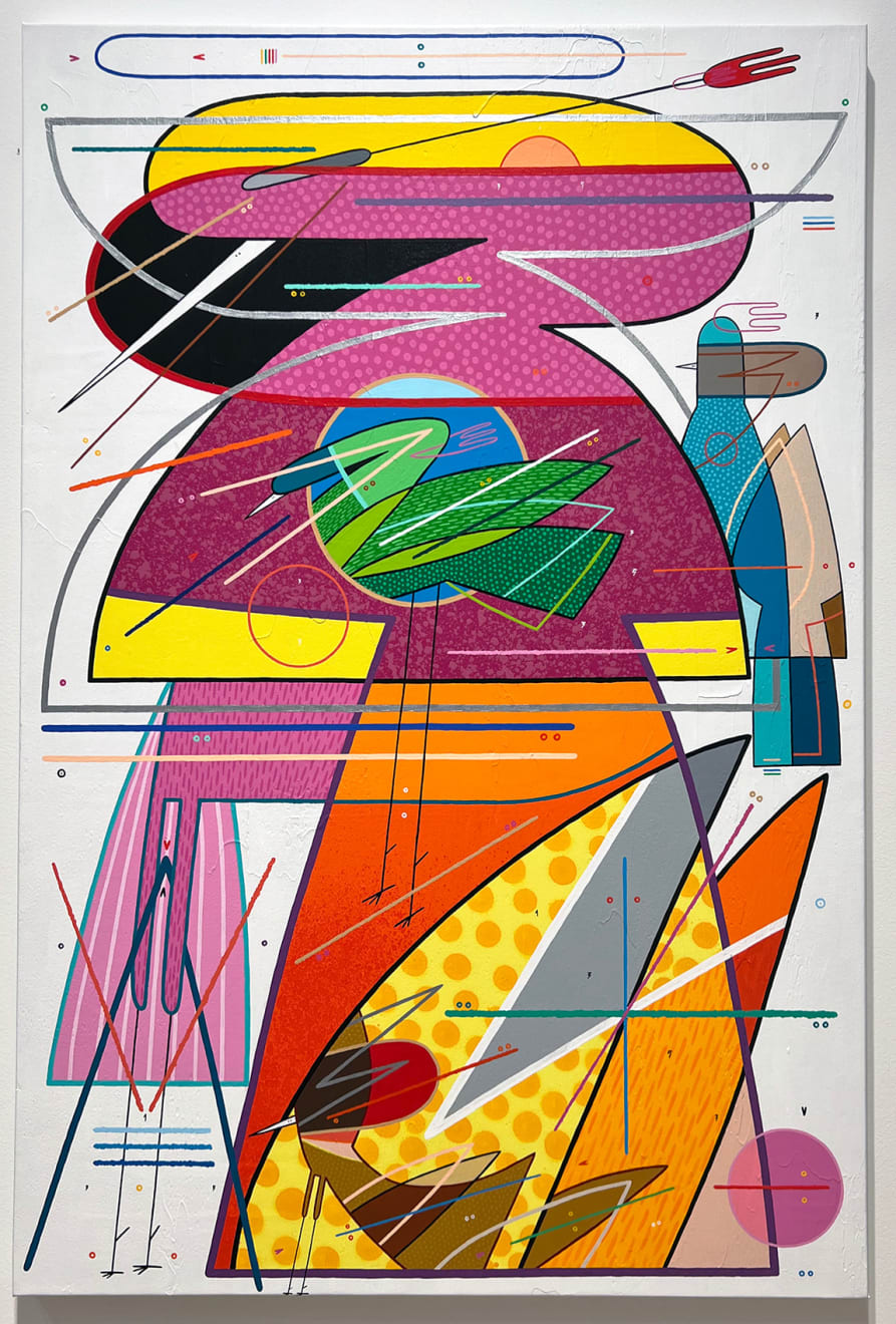 Sixe Paredes, Imaginando Pajaros – rosa - amarillo, 2023