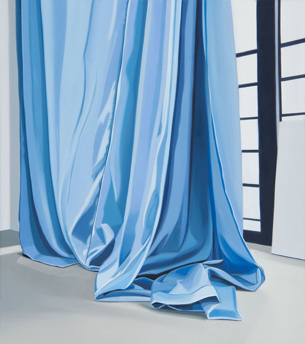 Lara Kaiser, Vorhang, Fenster, Leinwand, 2023