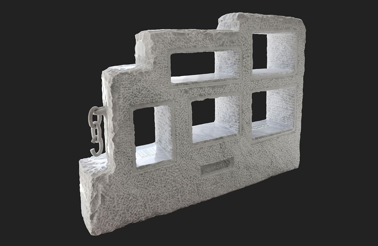 Markus Redl, Stein 154 [Regal des Archivars], 2019