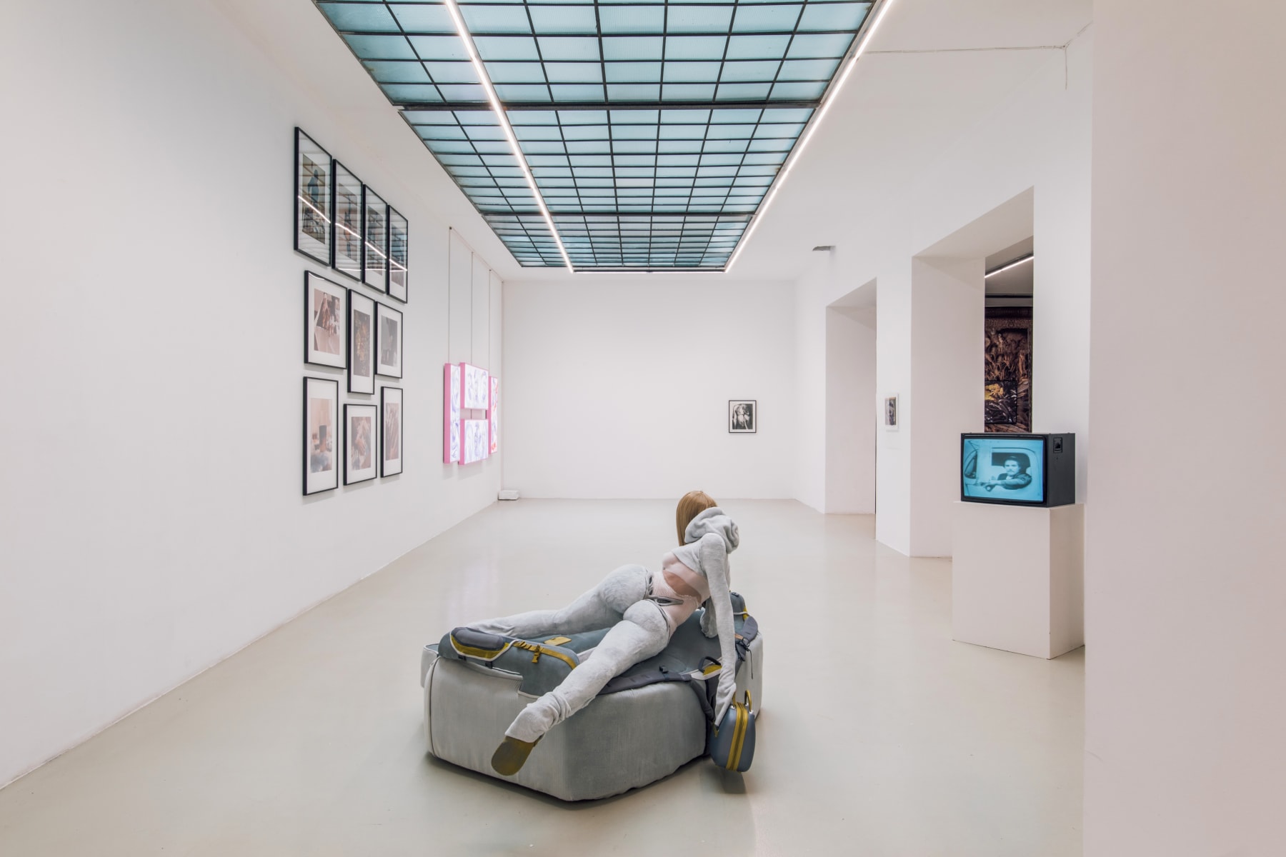 Cursed Images curated by Ed Fornieles, Installation View: Anna Uddenberg, Rachel Mclean, Valie Export, Rudolf Schwarzkogler, Ann Hirsch, 2019