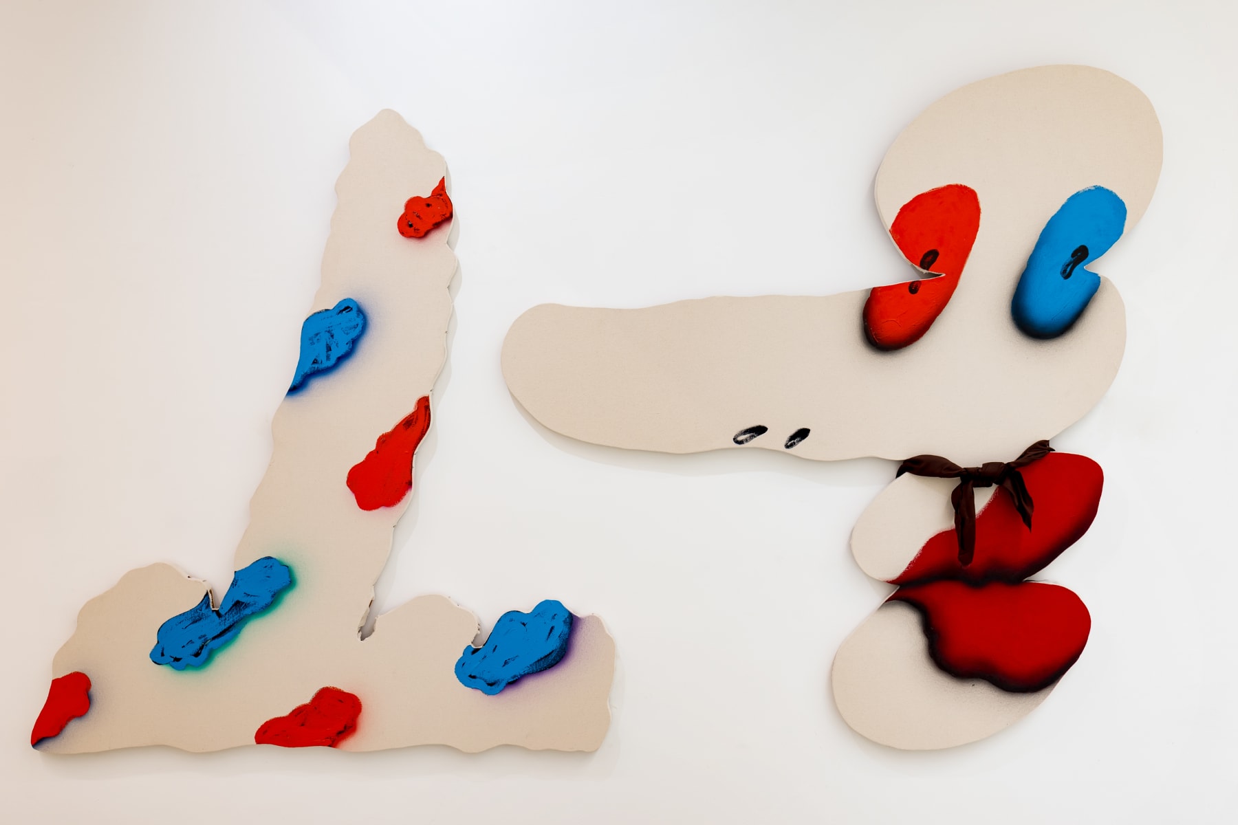 James English Leary, Installation View, "Spotted Finger" and "Facehand", 2016