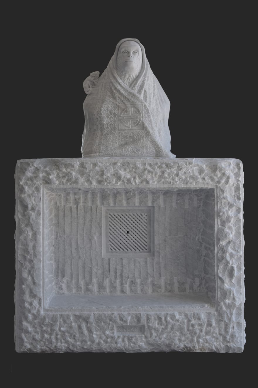 Markus Redl, Stein 155 [Die Logik der Sorge / Von Ozean zu Ozean / Auf den Schultern von Riesen], 2019-2020