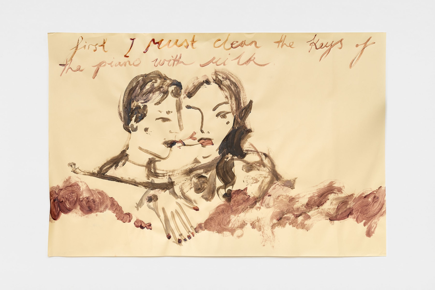 Faye Wei Wei, First I must clean the keys of the piano with milk, 2022