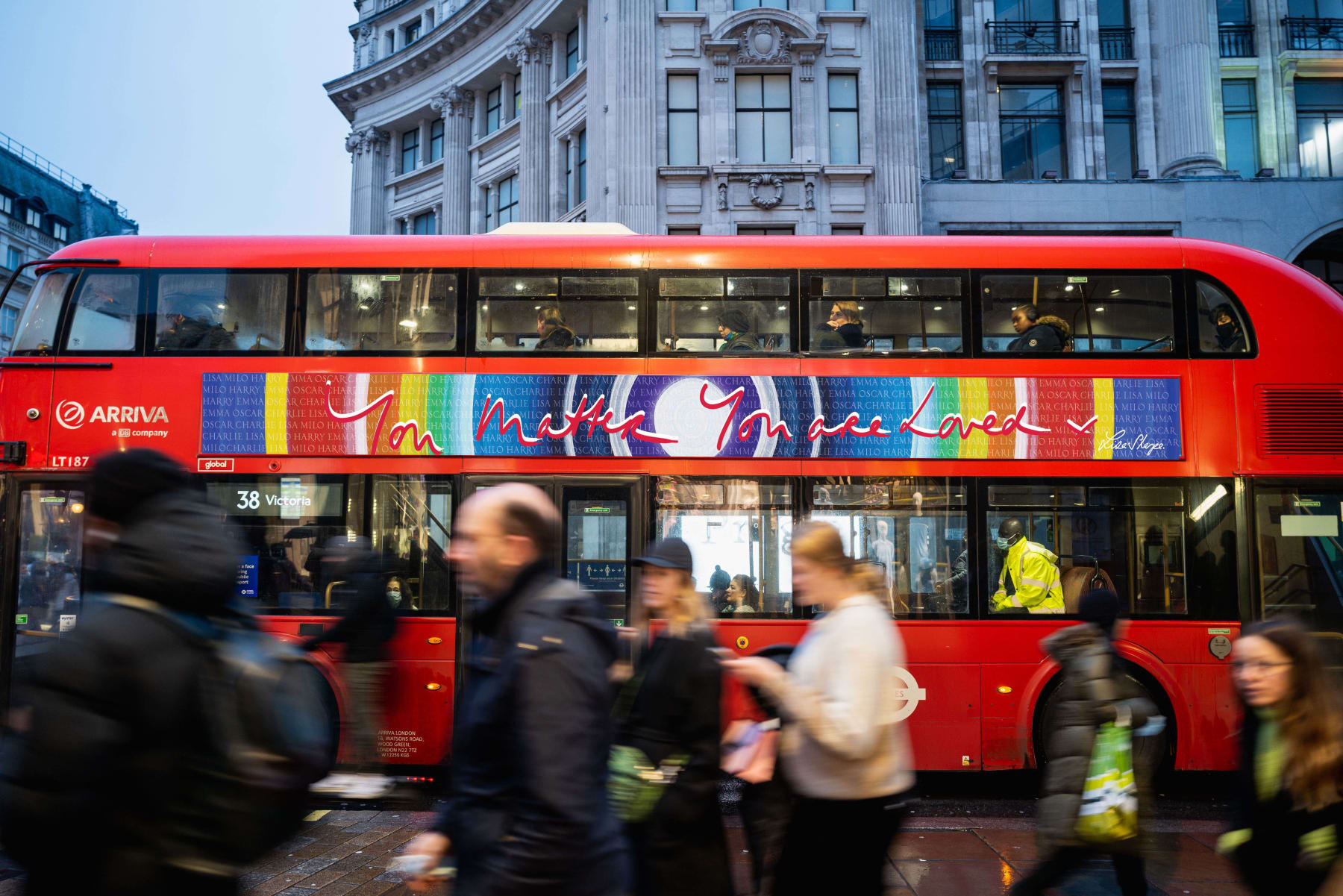 A Billion Hugs, Have a name included in the actual physical bus artwork