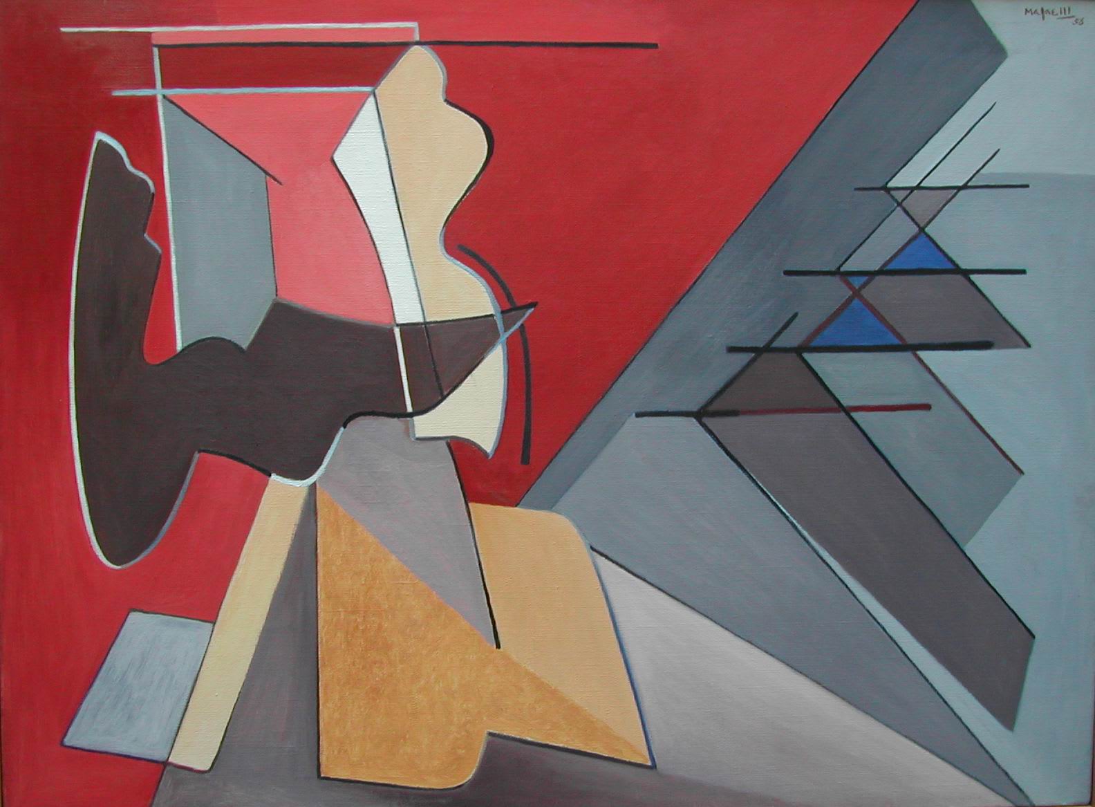 Alberto Magnelli, Contrastes violentés, 1956