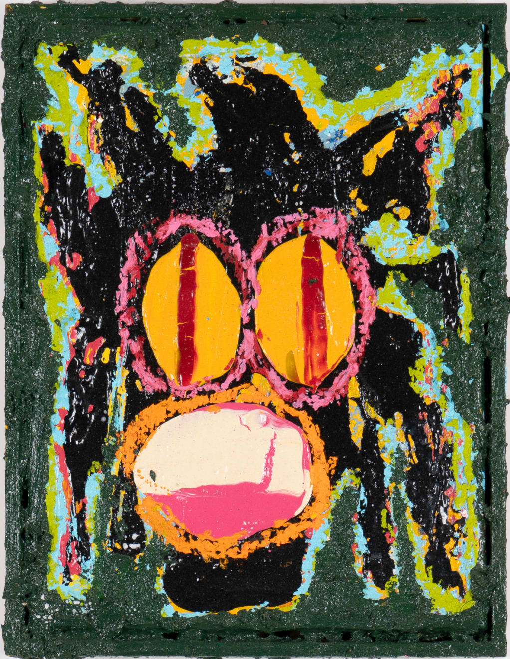 Jack Kabangu, Dark face painting (mørkegrøn dreng/dark green boy), 2025