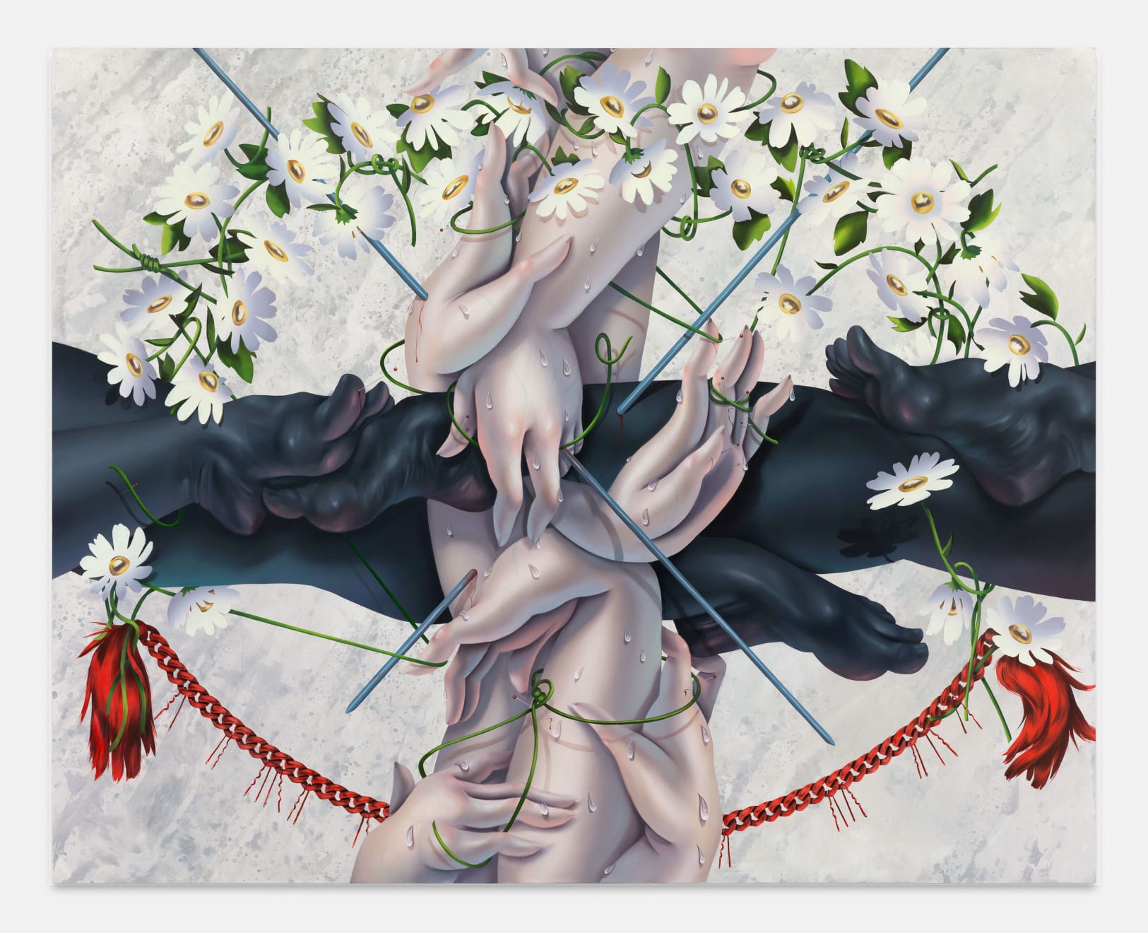 Sarah Slappey, Black and White Cross, 2022