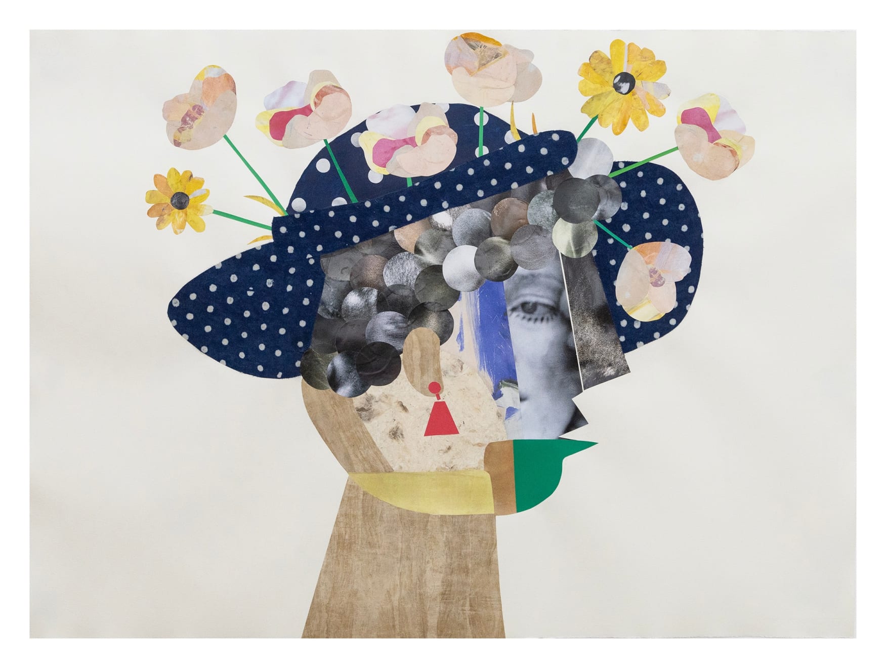 Clotilde Jiménez, Woman in a Hat of Roses, 2023