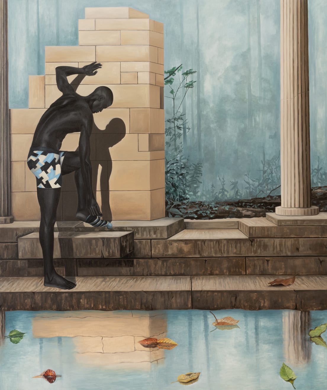 Ian Mwesiga, Man and his shadow, 2023