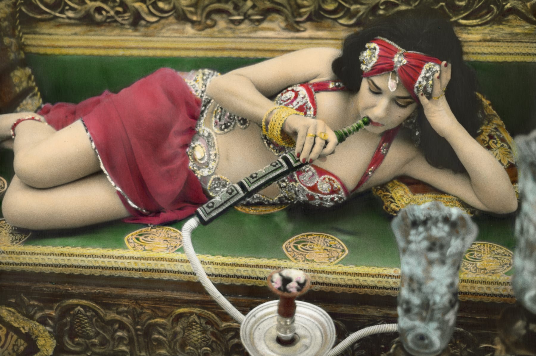 Youssef Nabil, Natacha smoking, Cairo, 2000