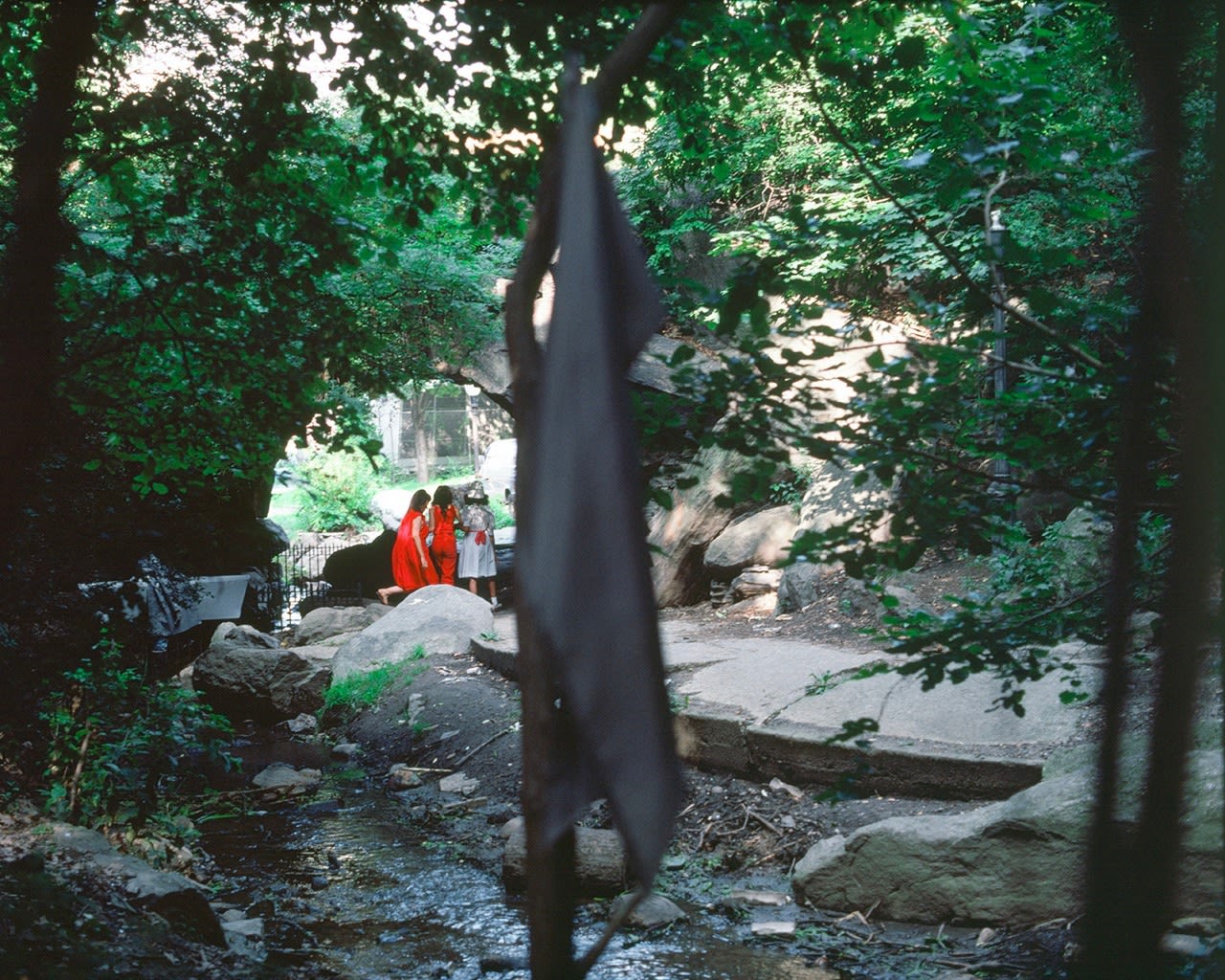 Lorraine O'Grady, Rivers, First Draft: They exit the bridge tunnel at The Loch’s end, 1982/2015