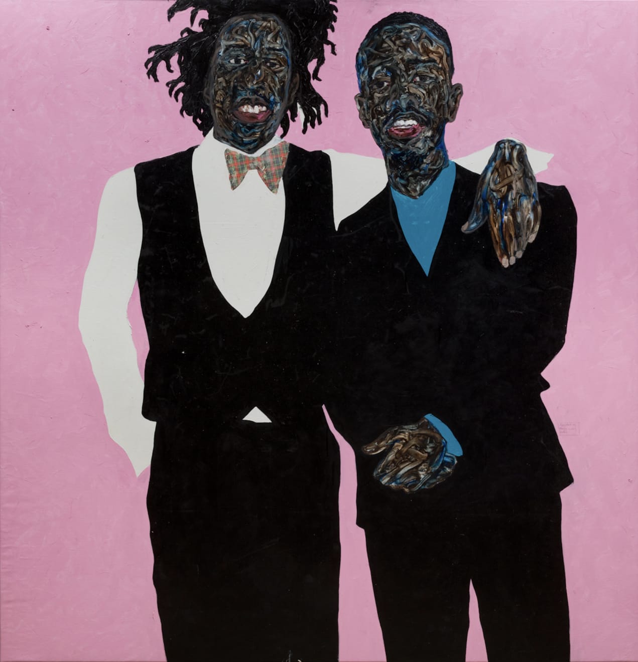 Amoako Boafo, The Pink Background, 2020