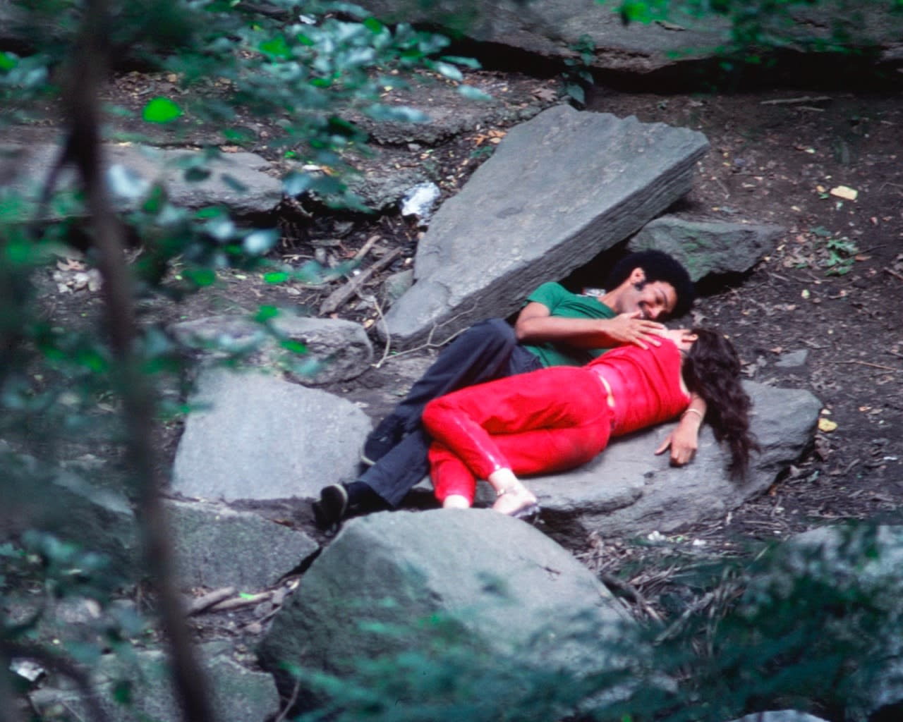 Lorraine O'Grady, Rivers, First Draft: The Young Man in Green makes love to the Teenager in Magenta, 1982/2015