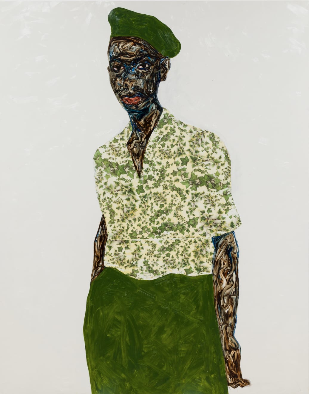 Amoako Boafo, Green beret, 2020