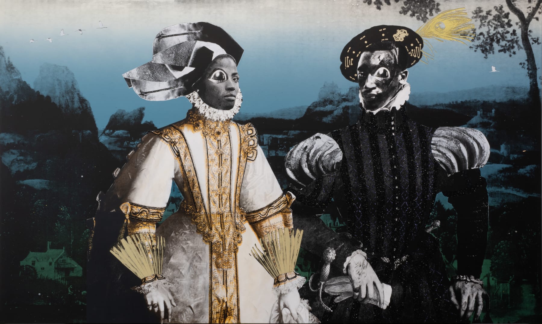 Raphaël Barontini, Your eyes were a sea conch, 2024