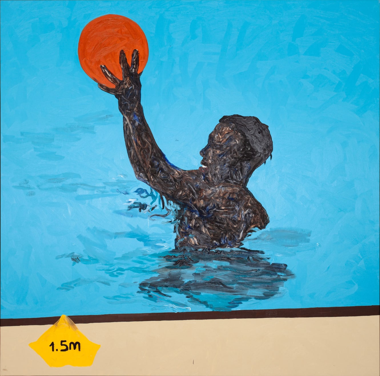 Amoako Boafo, ORANGE WATER BALL, 2022